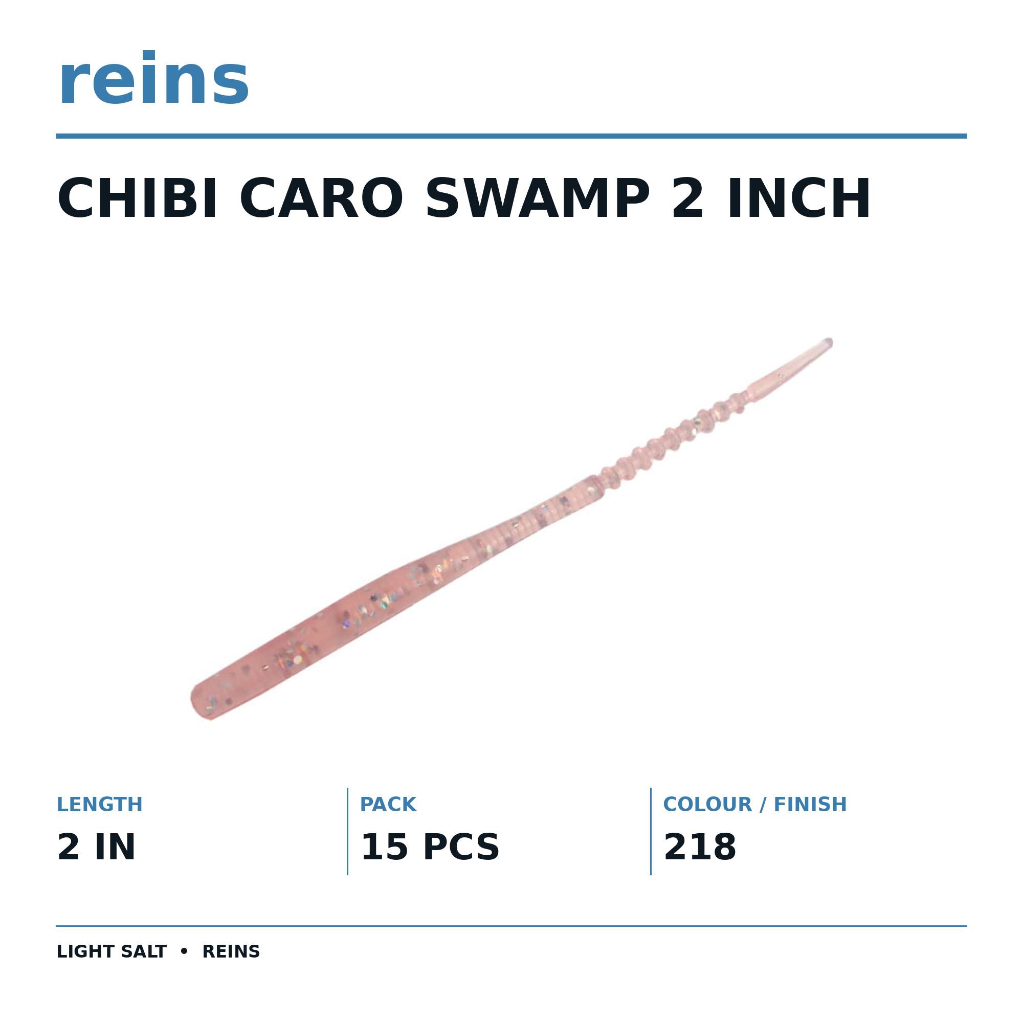 Reins Soft Plastic Chibi Caro Swap 2 Inch 15 pieces 218 (2551)