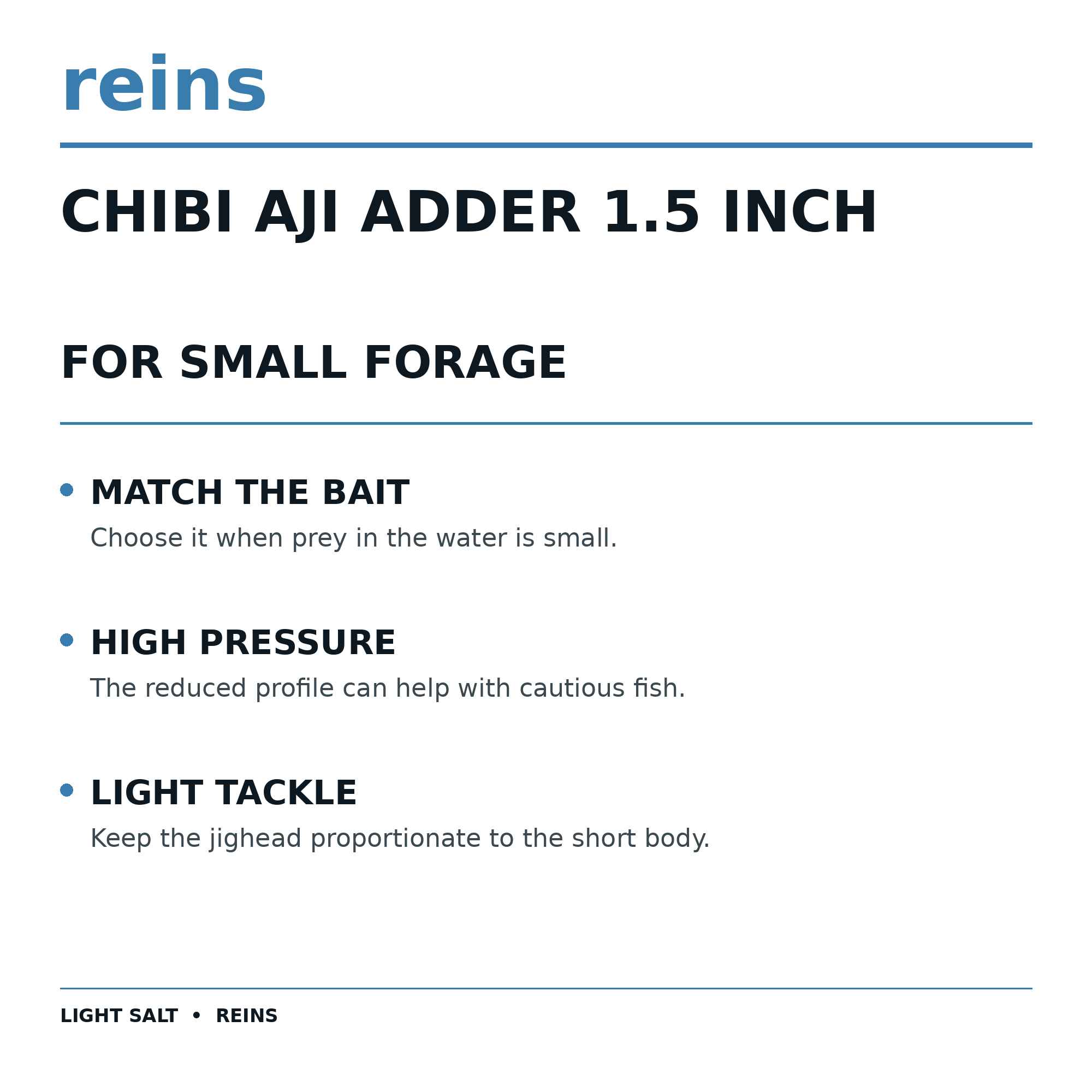 Reins Soft Plastic Chibi Aji Adder 1.5 Inch 15 pieces 125 (2301)