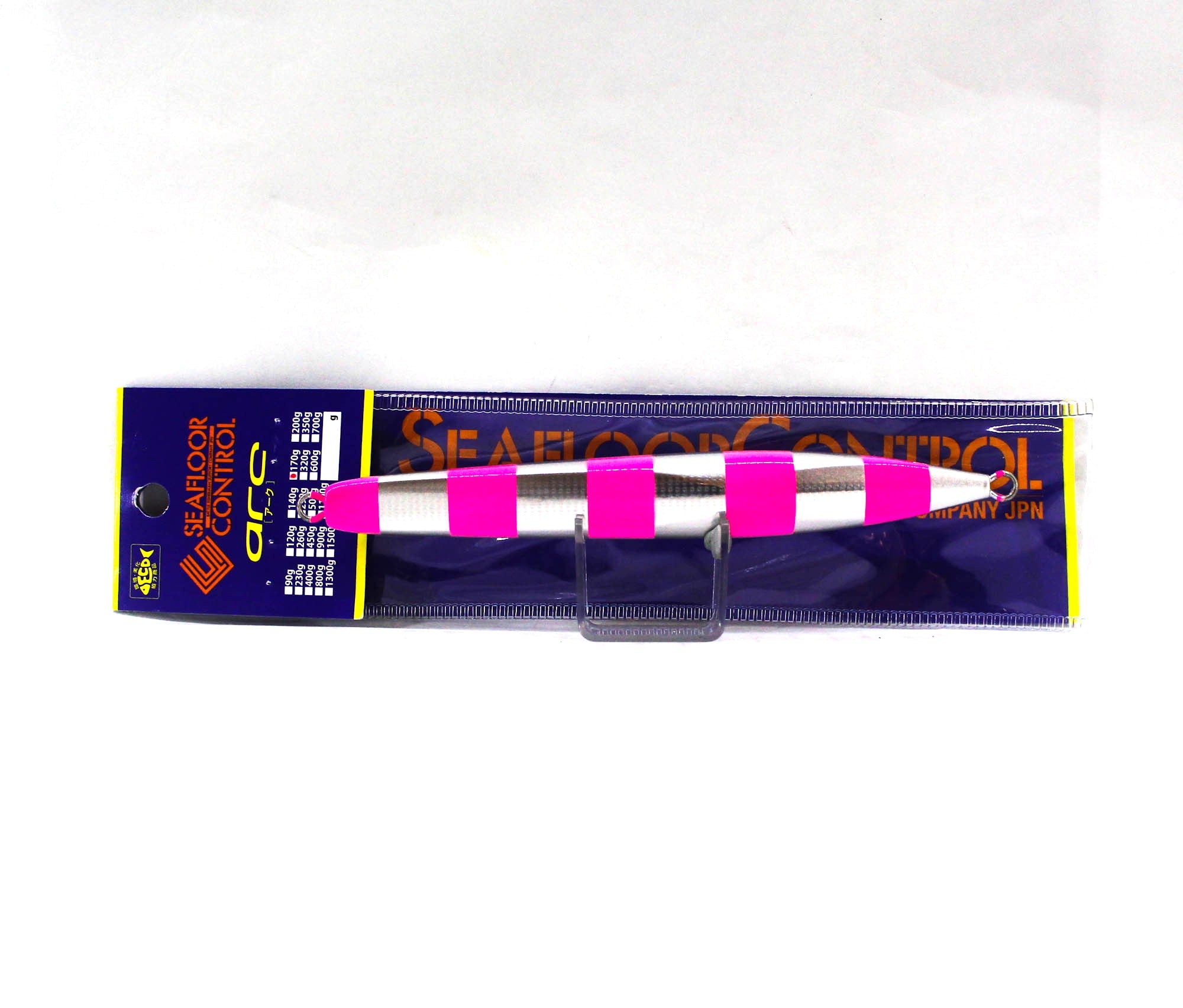 Seafloor Control Metal Jig Arc 170 grams Zebra Pink GR (0906)