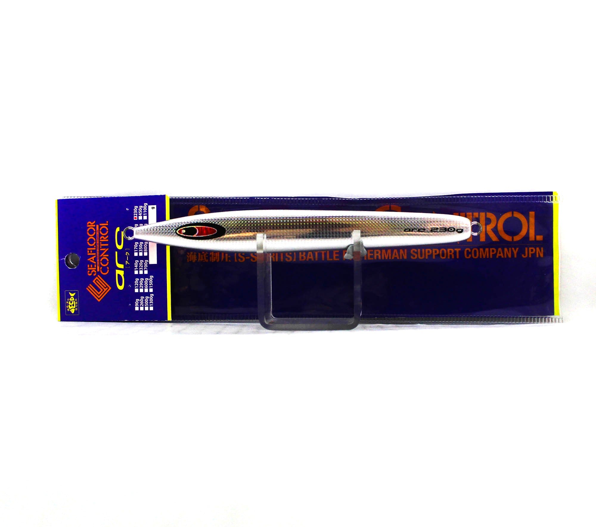 Seafloor Control Metal Jig Arc 230 grams Zebra Pink GR (0920)