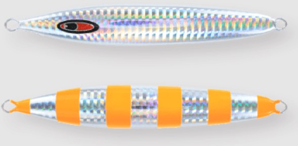 Seafloor Control Metal Jig Abyss 260 grams Zebra Orange GR (7615)