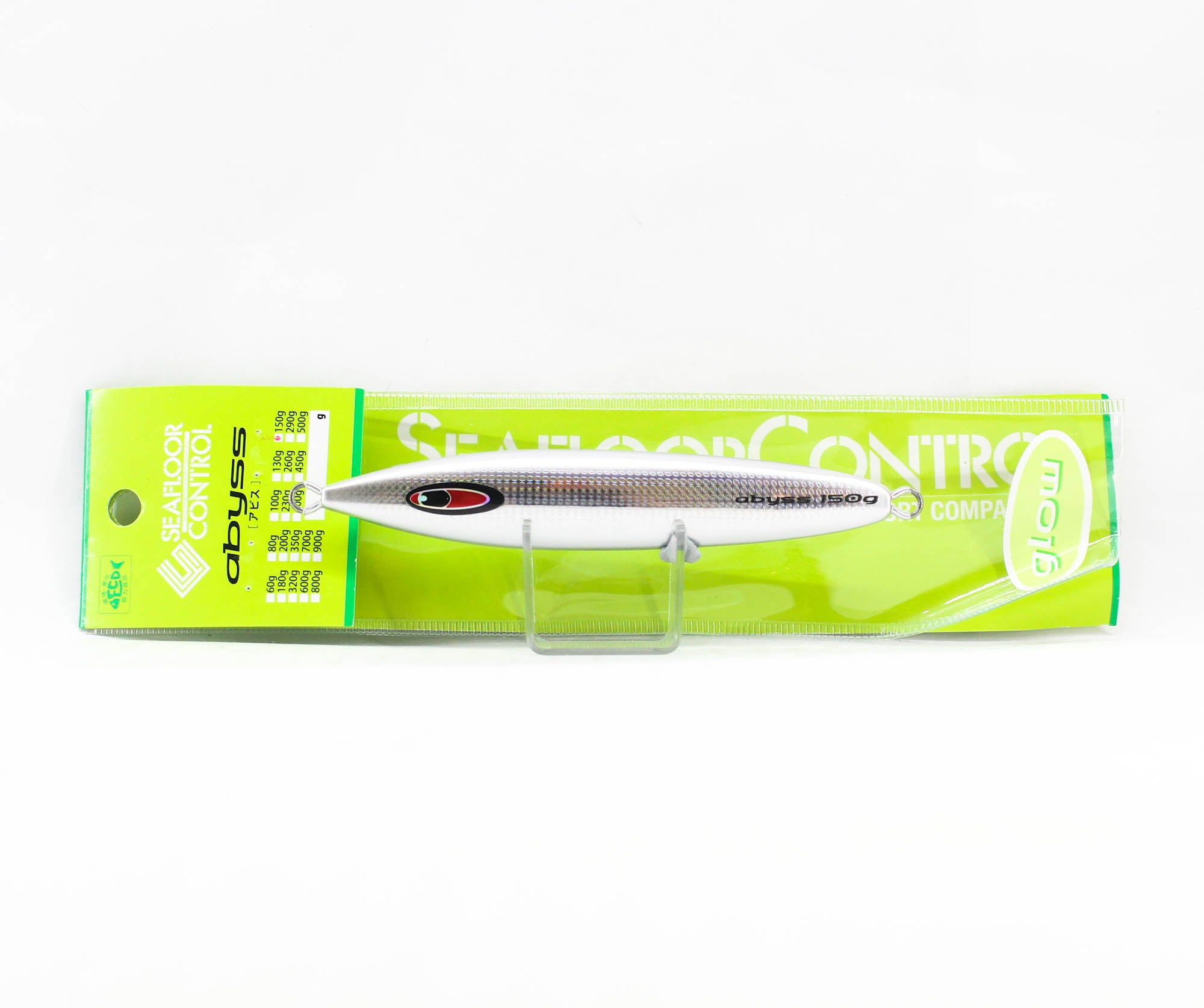 Seafloor Control Metal Jig Abyss 150 grams Silver Glow GR (8704)