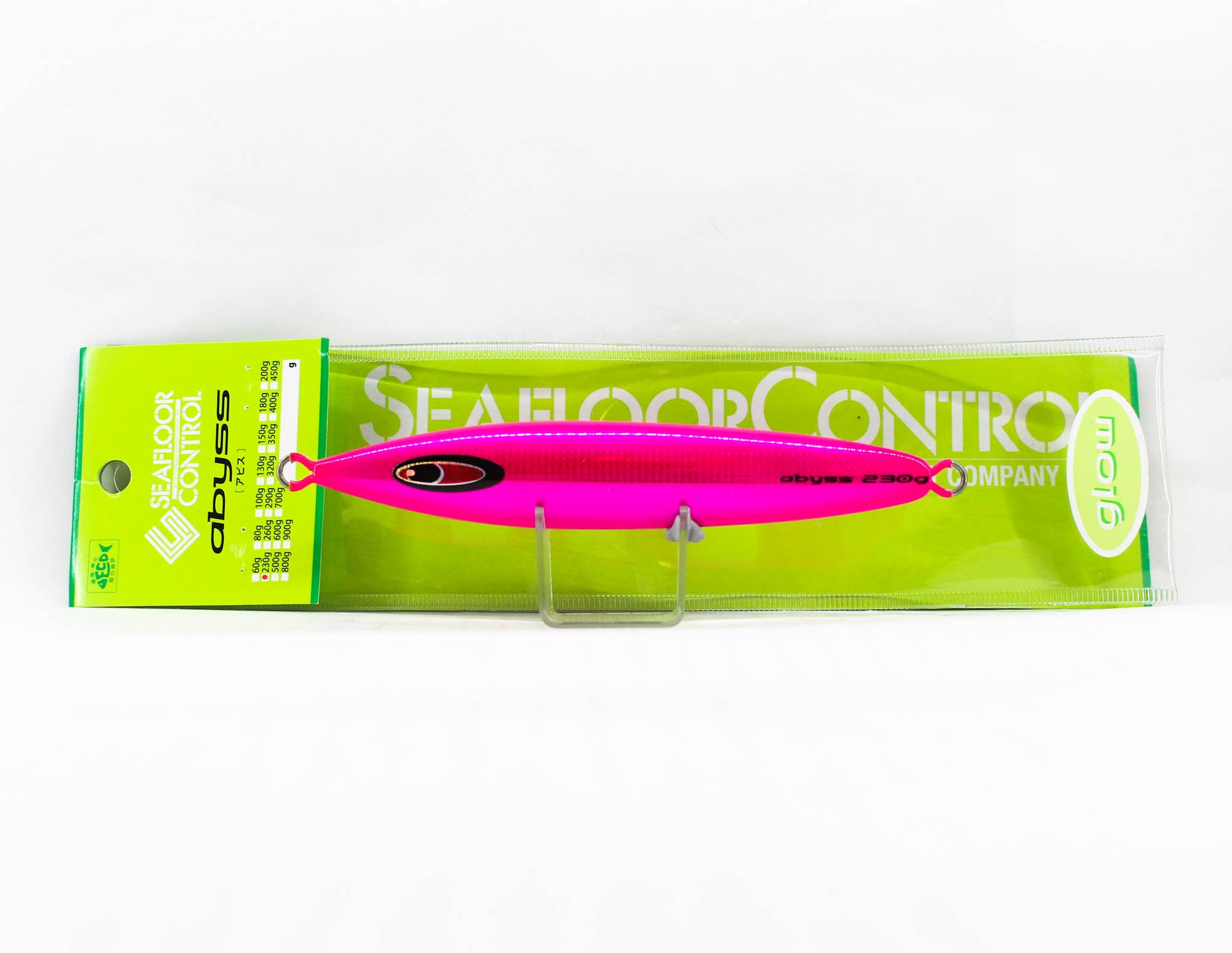 Seafloor Control Metal Jig Abyss 230 grams Chart Pink Zebra Glow GR (8926)