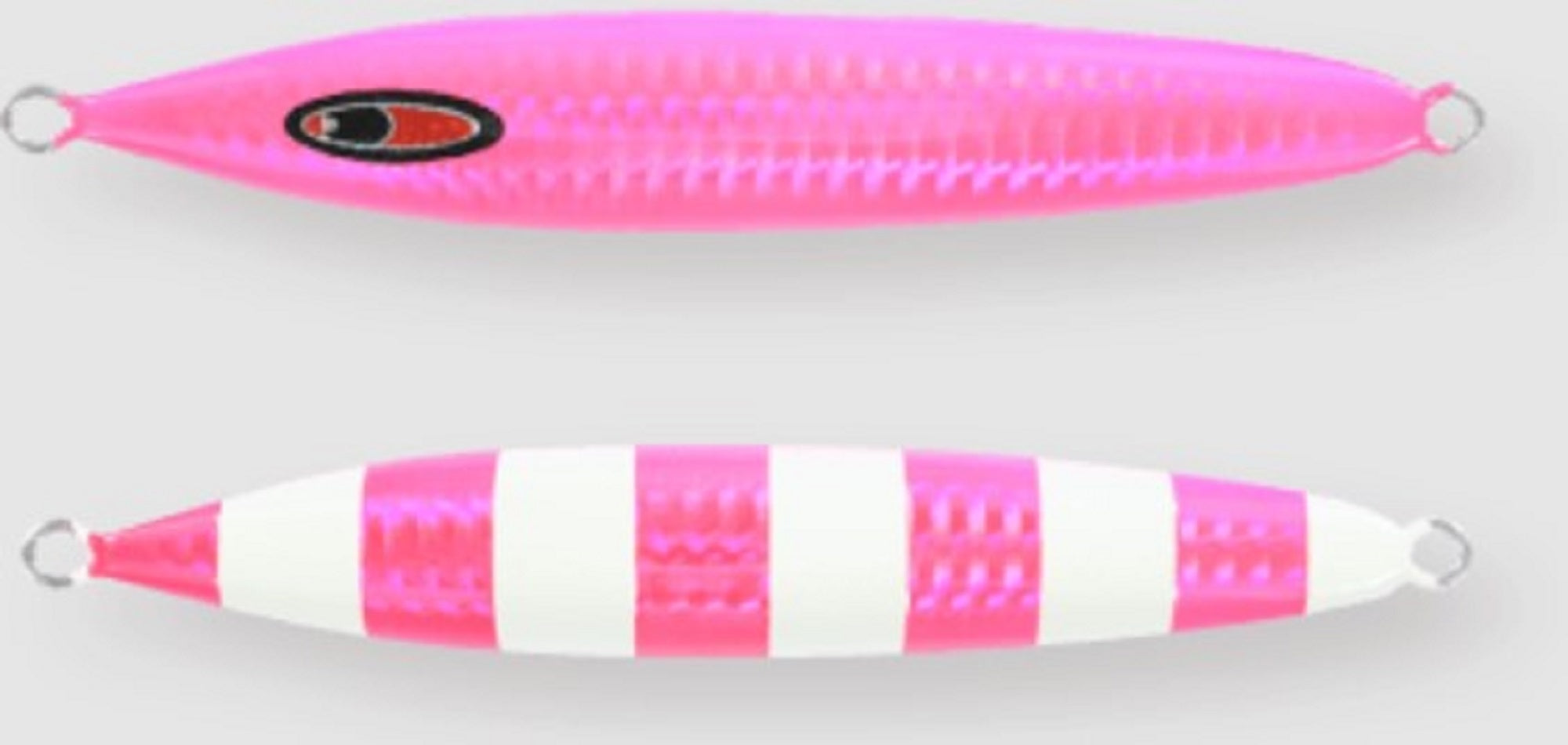 Seafloor Control Metal Jig Abyss 320 grams Chart Pink Zebra Glow GR (8957)