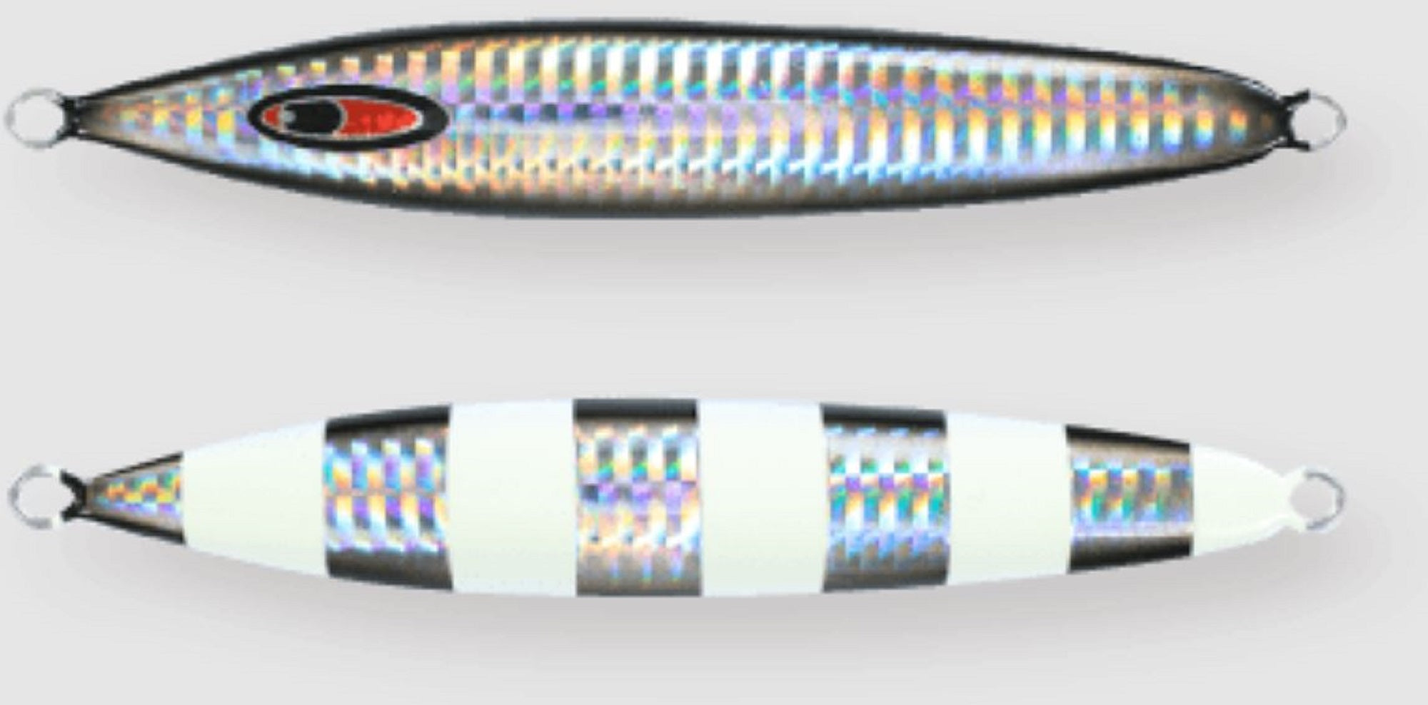 Seafloor Control Metal Jig Abyss 260 grams Silver Black Zebra Glow GR (9121)