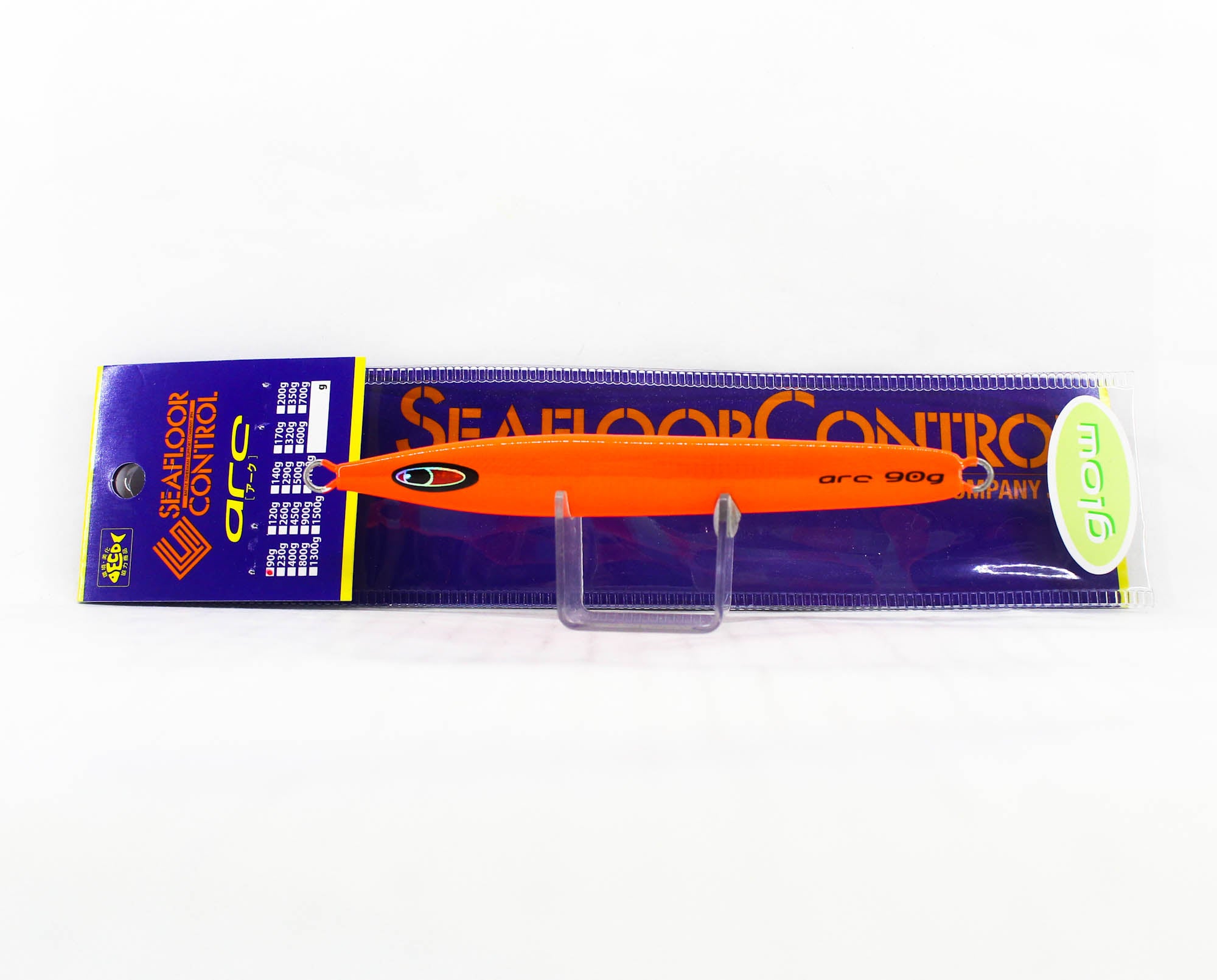 Seafloor Control Metal Jig Arc 90 grams Chart Orange Zebra Glow GR (9481)