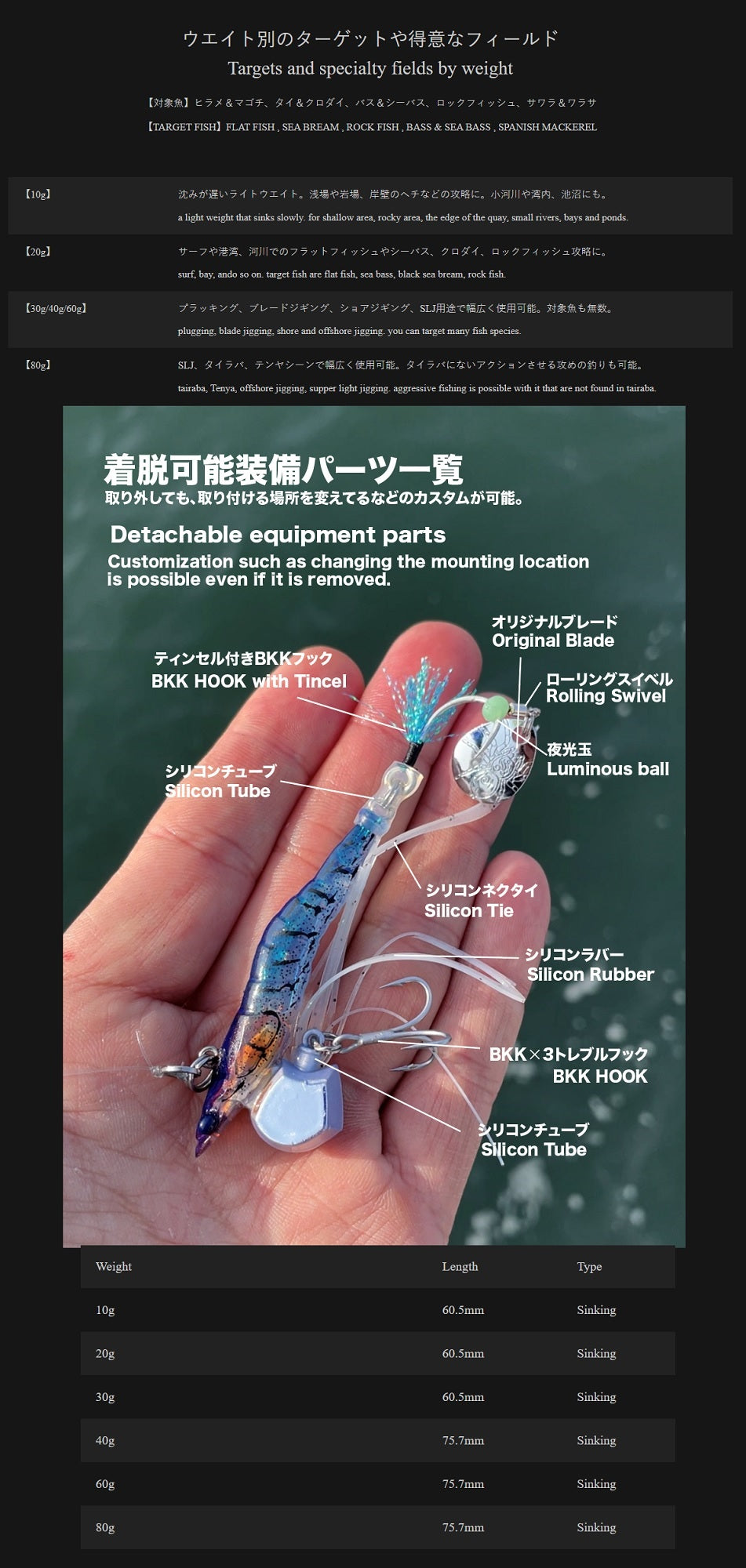 Little Jack Ebinem 60.5mm 10 grams Sinking Lure 07 (2308)