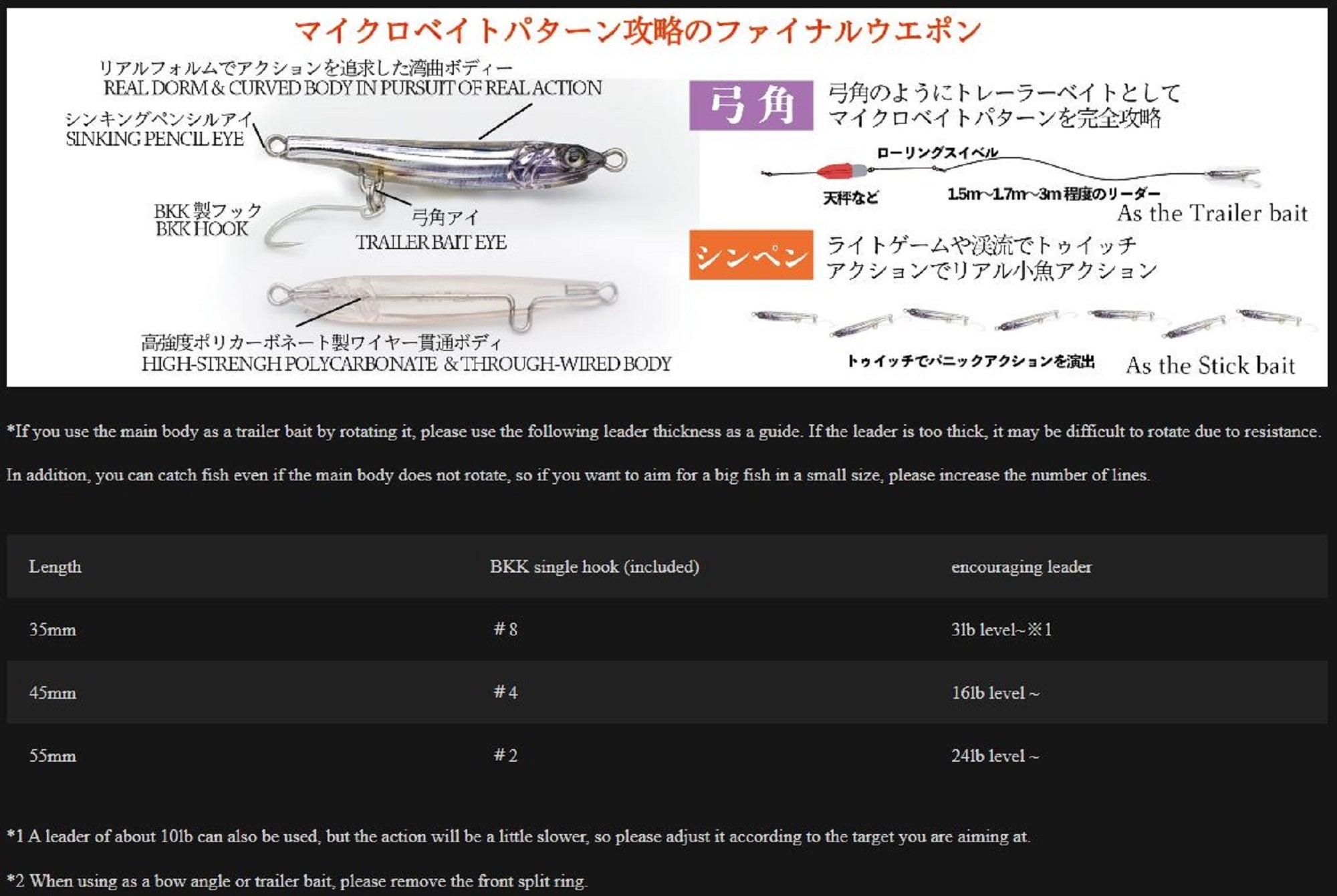 Little Jack Amezaiku JP 55mm 3.1 grams Sinking Lure 03 (3404)