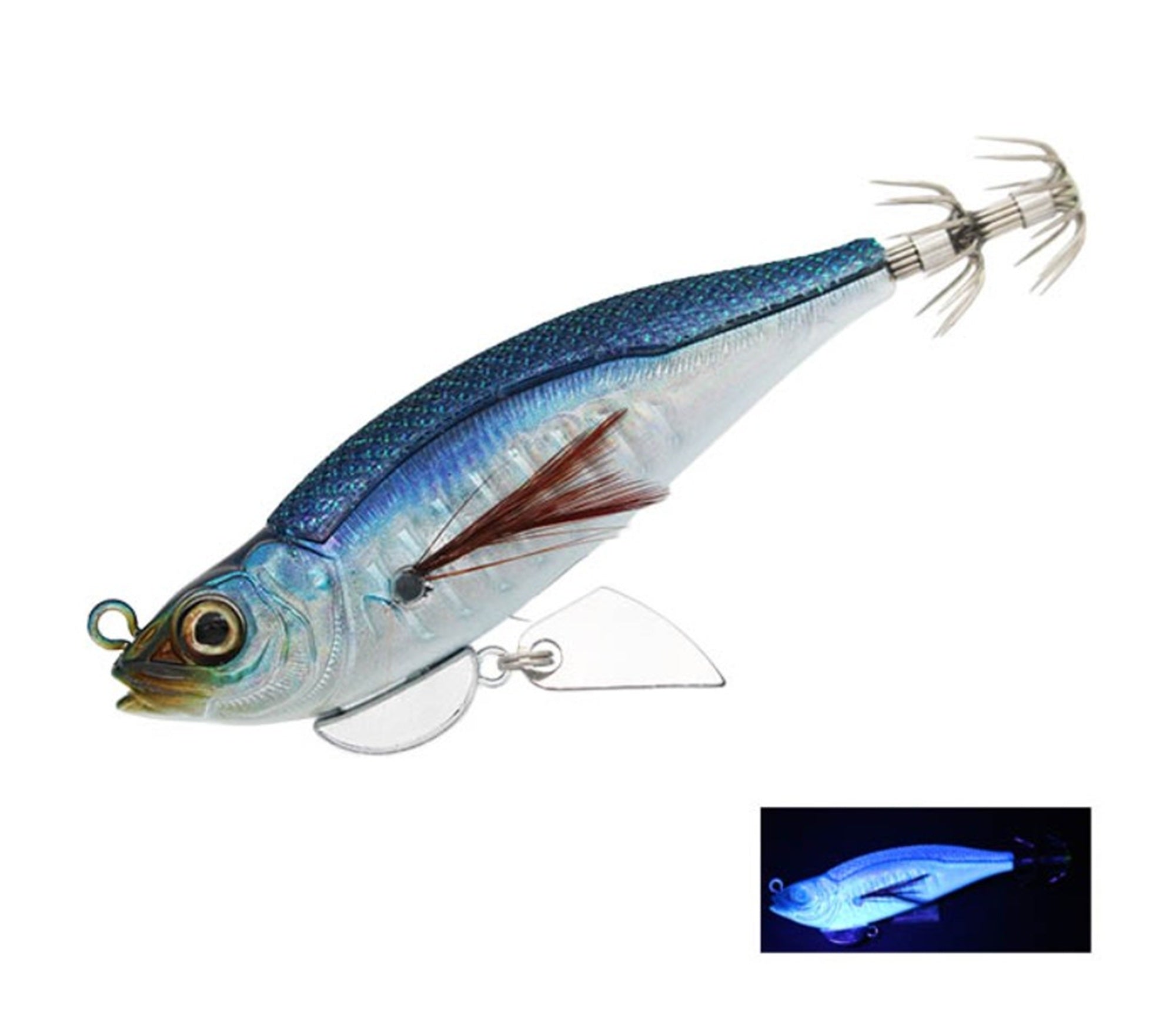 Little Jack Huggos 90mm 22 grams Eging Squid Jig 02 (8959)