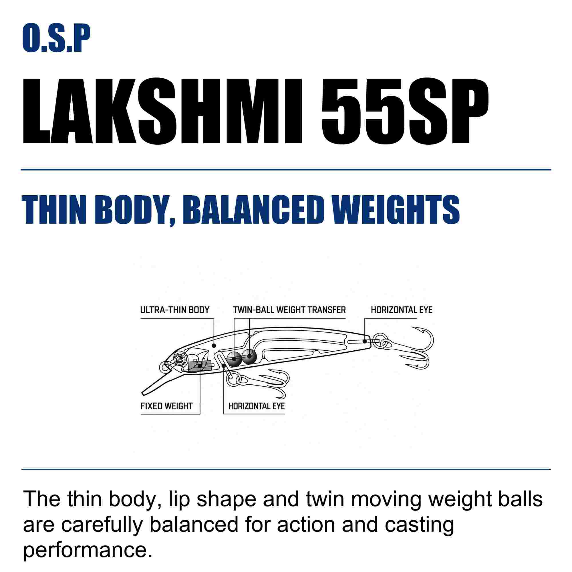 OSP Lakshmi 55SP 55mm 2.8 grams Suspend Lure PC-91 (4235)