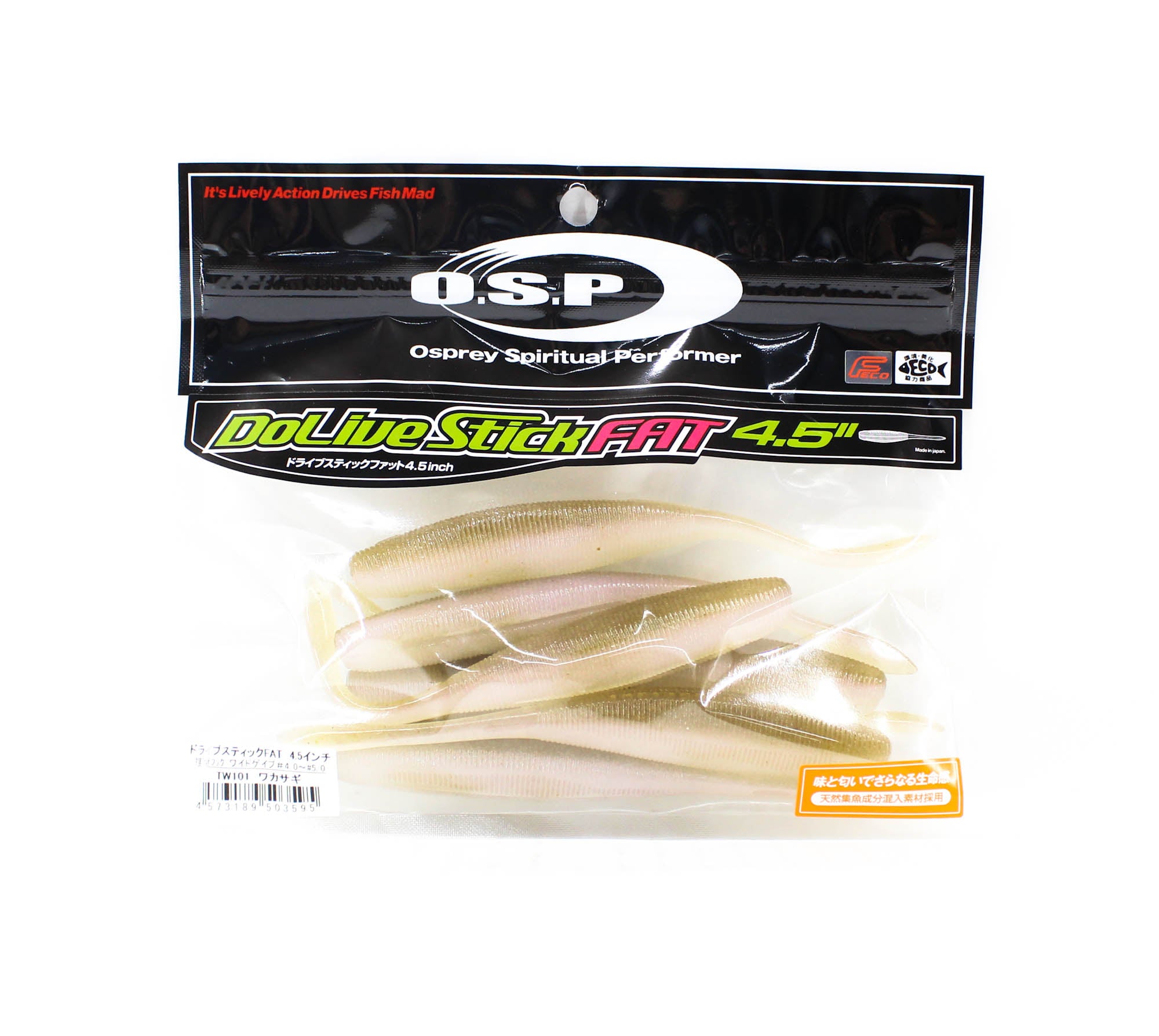 OSP Soft Lure Dolive Stick Fat 4.5 Inches TW-101 (3595)