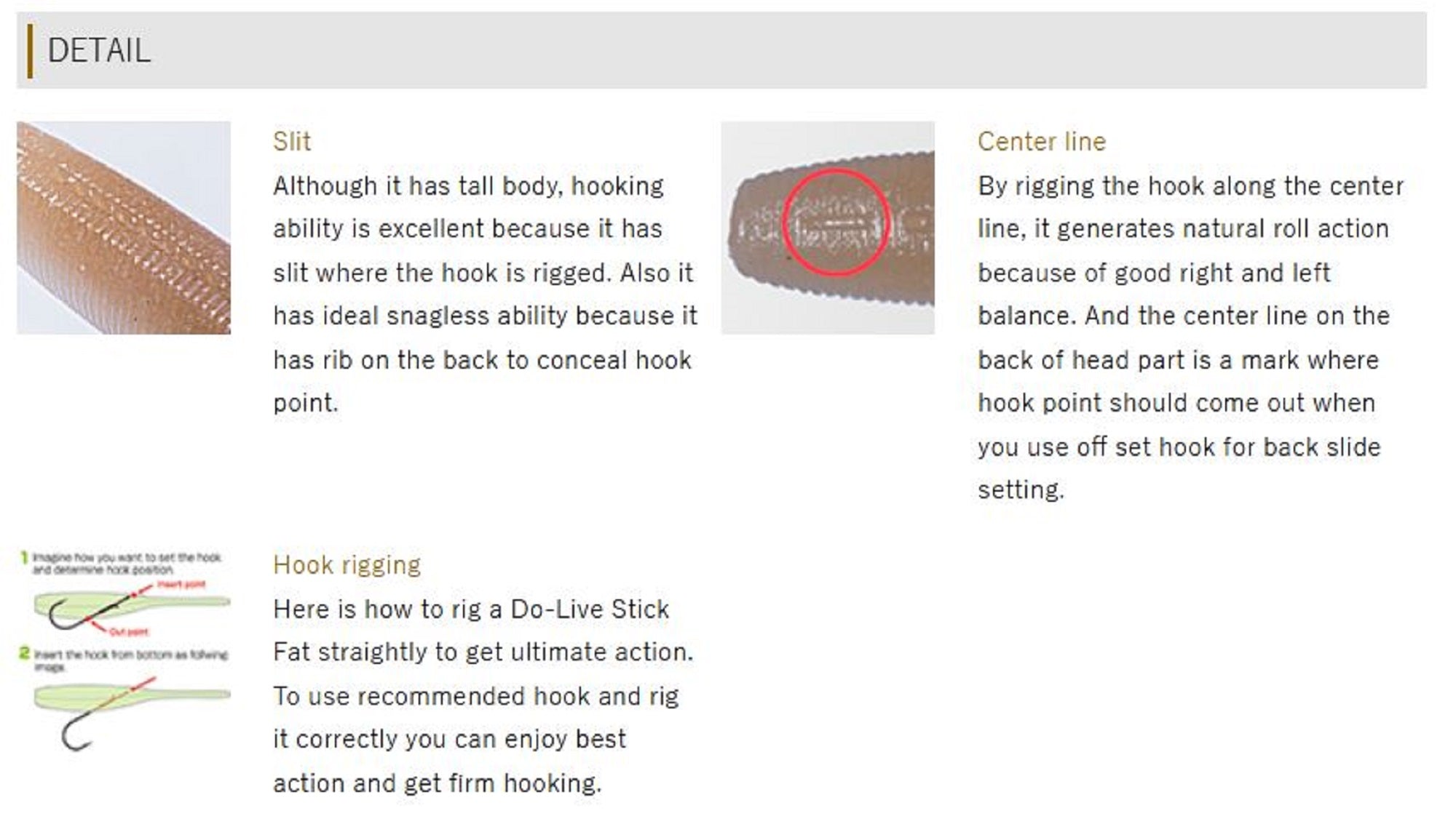 OSP Soft Lure Dolive Stick Fat 4.5 Inches TW-101 (3595)