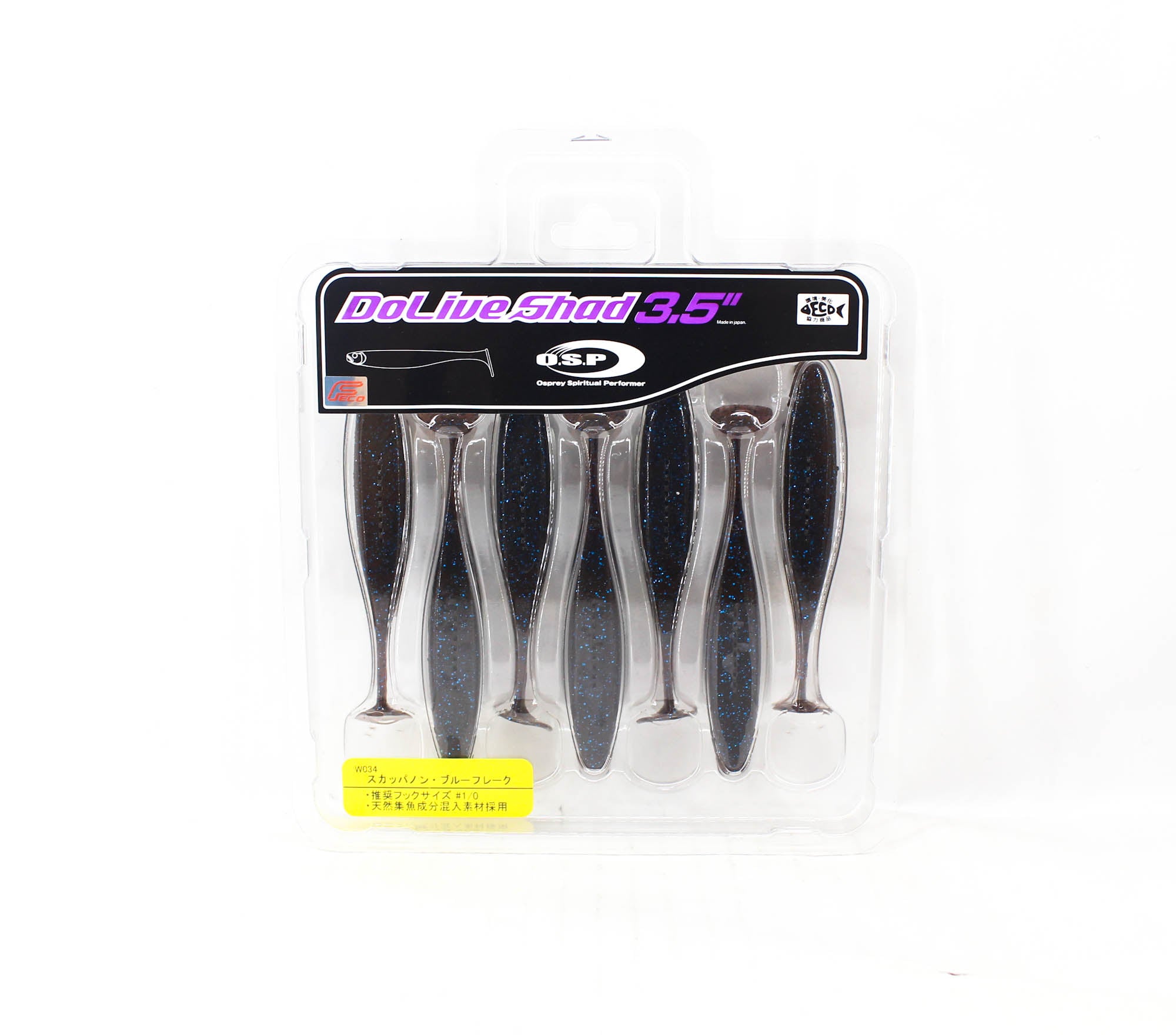 OSP Soft Lure Dolive Shad 3.5 Inches W034 (3724)