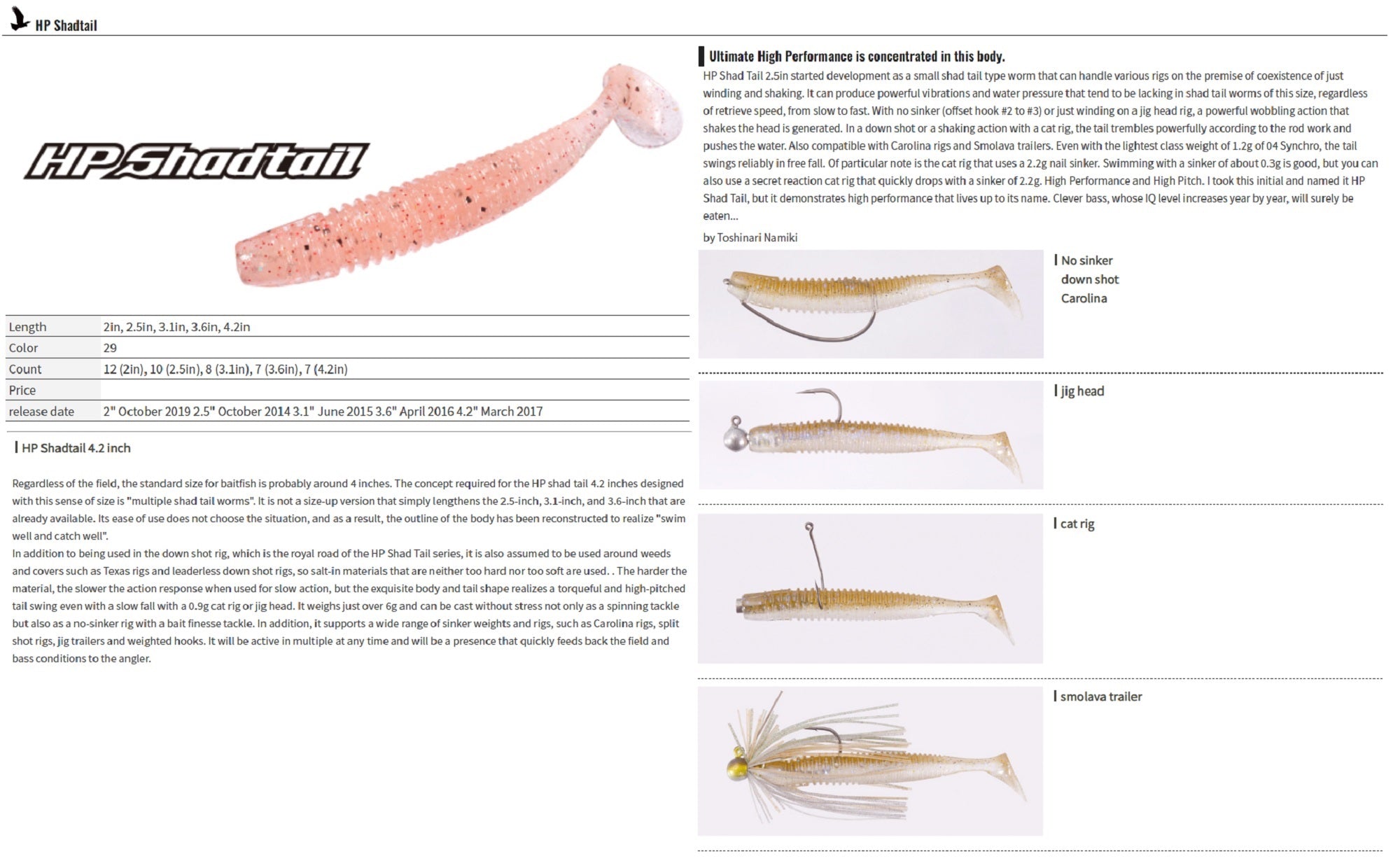 Sale OSP Soft Lure HP Shad Tail 3.1 Inches Salt TW170 (5865)