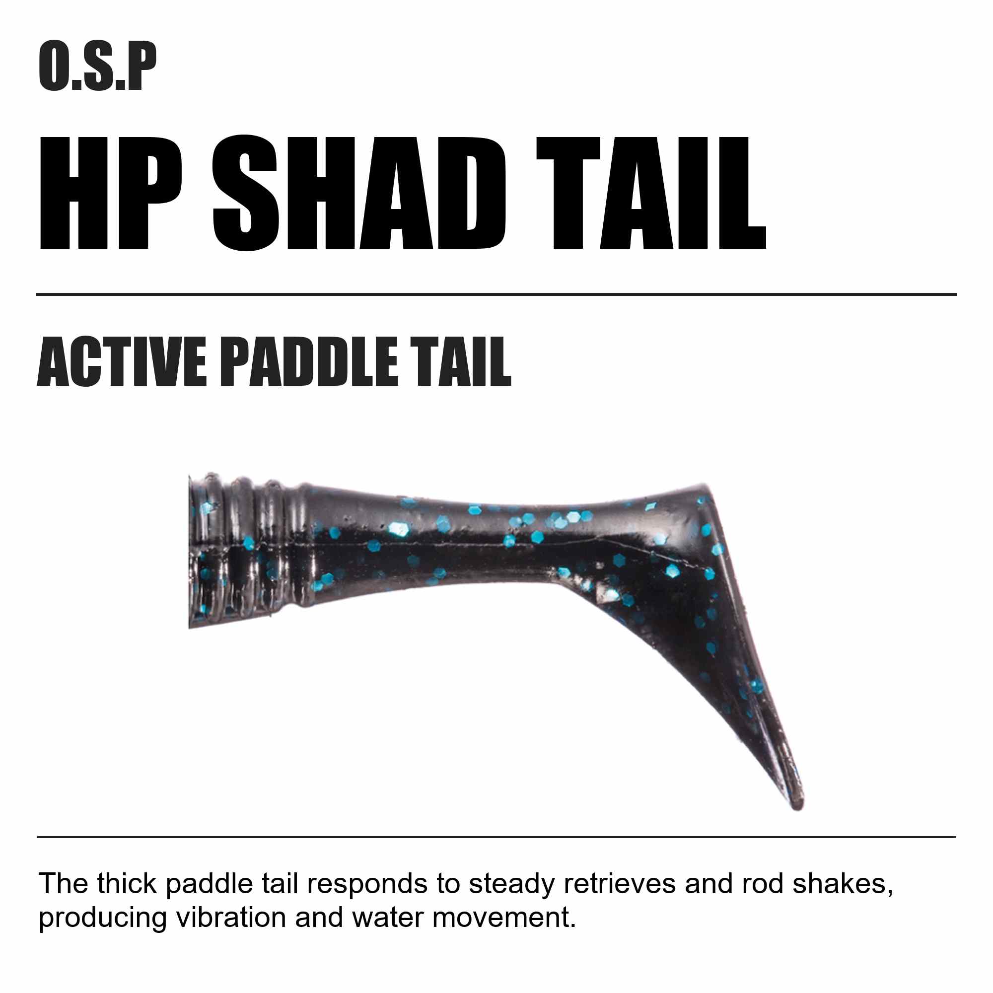 OSP Soft Lure HP Shad Tail 2.5 Inches W-056 (0517)