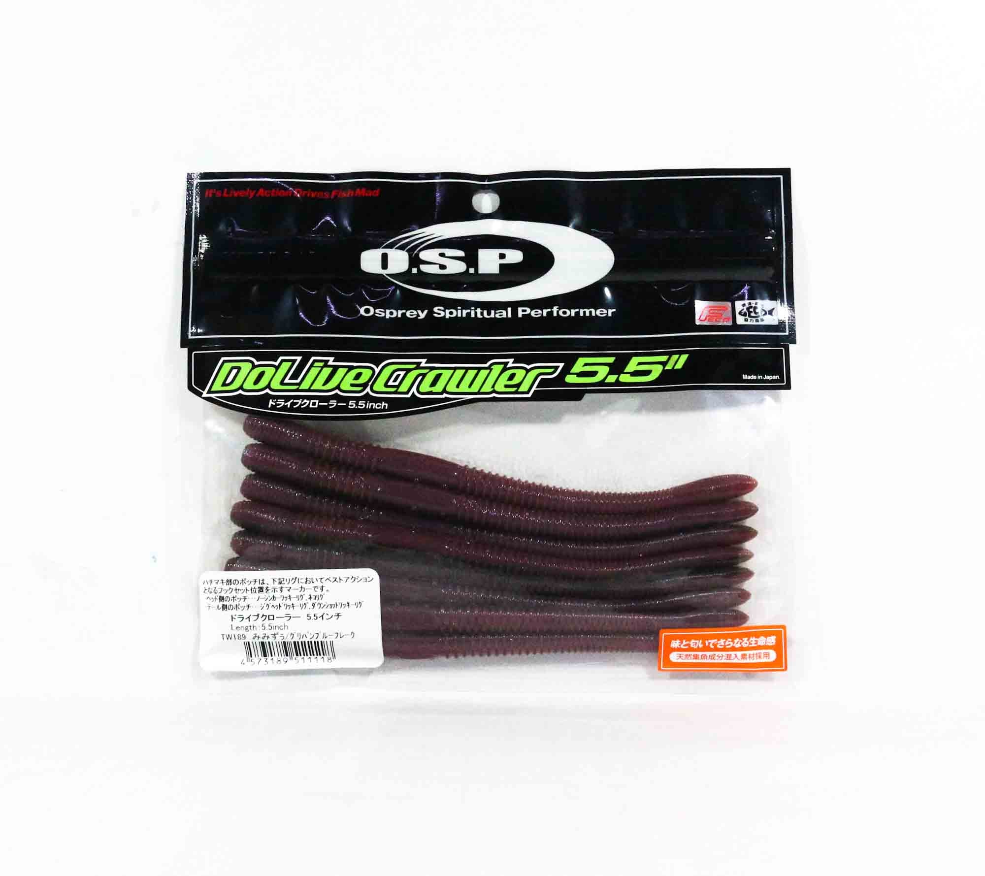 OSP Soft Lure Dolive Crawler 5.5 Inches TW-189 (1118)