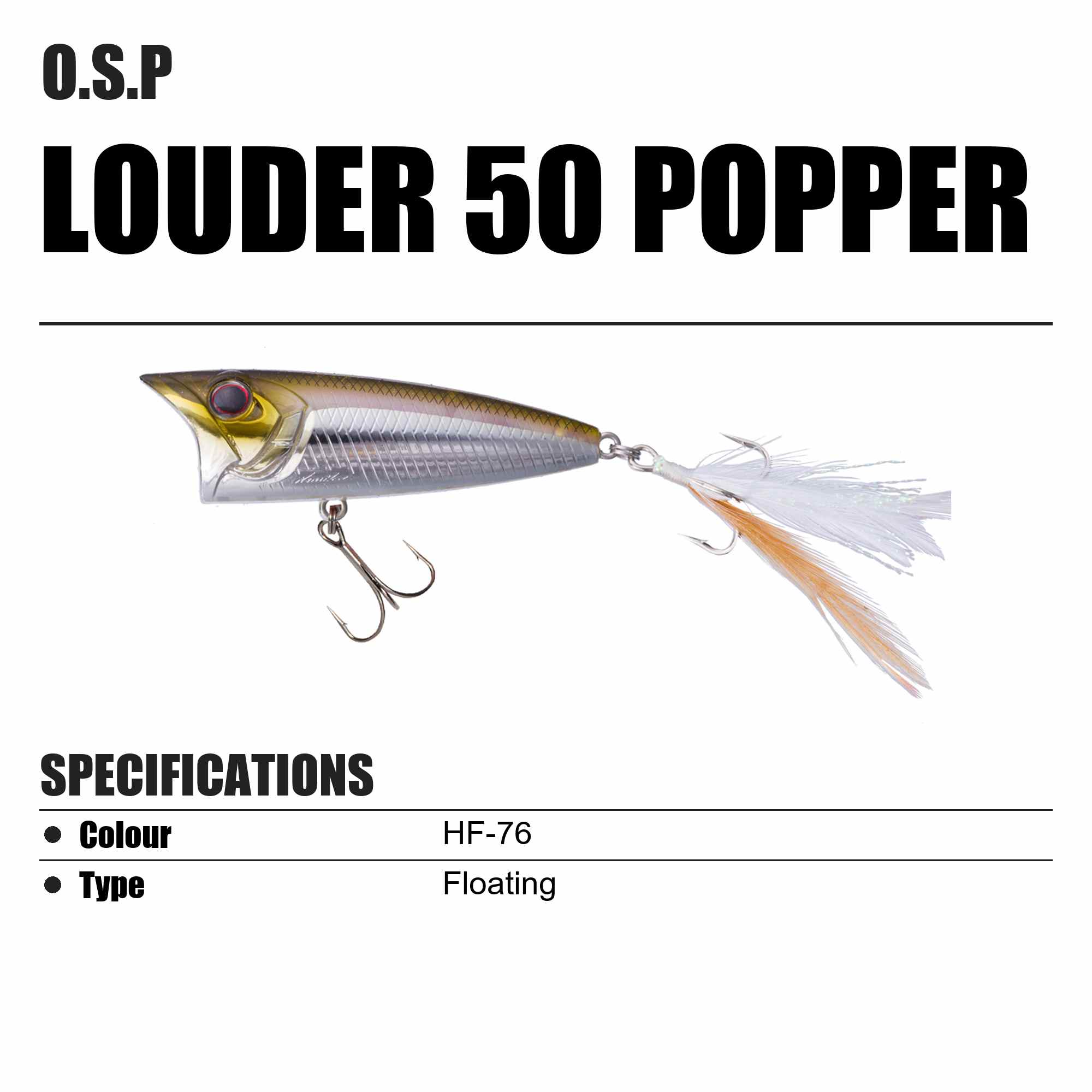 OSP Louder 50 Popper Floating Lure HF-76 (1910)