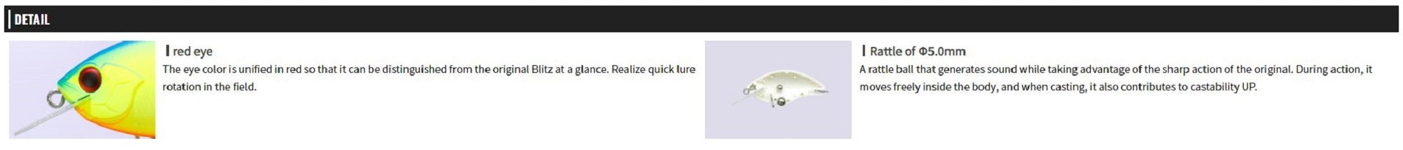 OSP Blitz Rattlin 53 mm 9.5 grams Floating Lure SH-04 (2672)