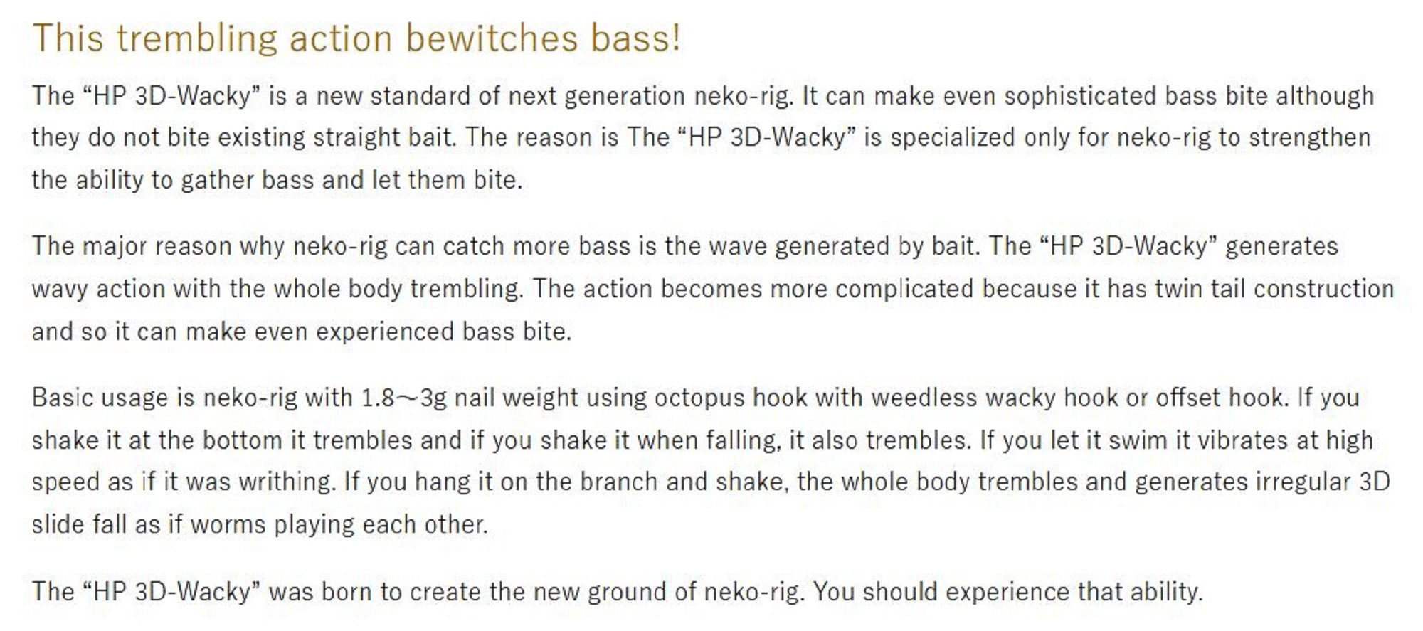 OSP Soft Lure HP 3D-Wacky 5 Inches TW-107 (3471)