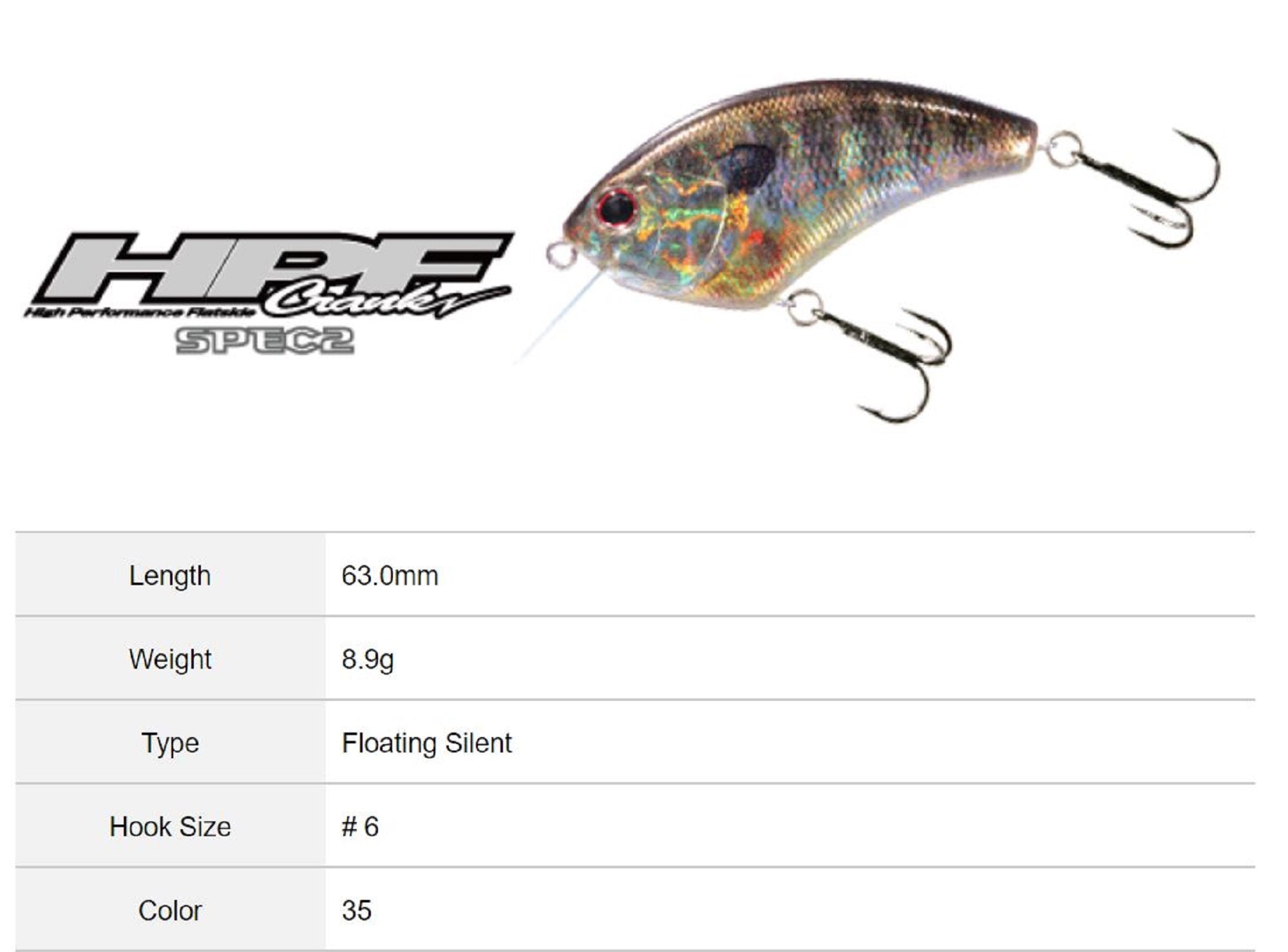 OSP HPF Crank Spec 2 63 mm 8.9 grams Floating Lure P-89 (8346)