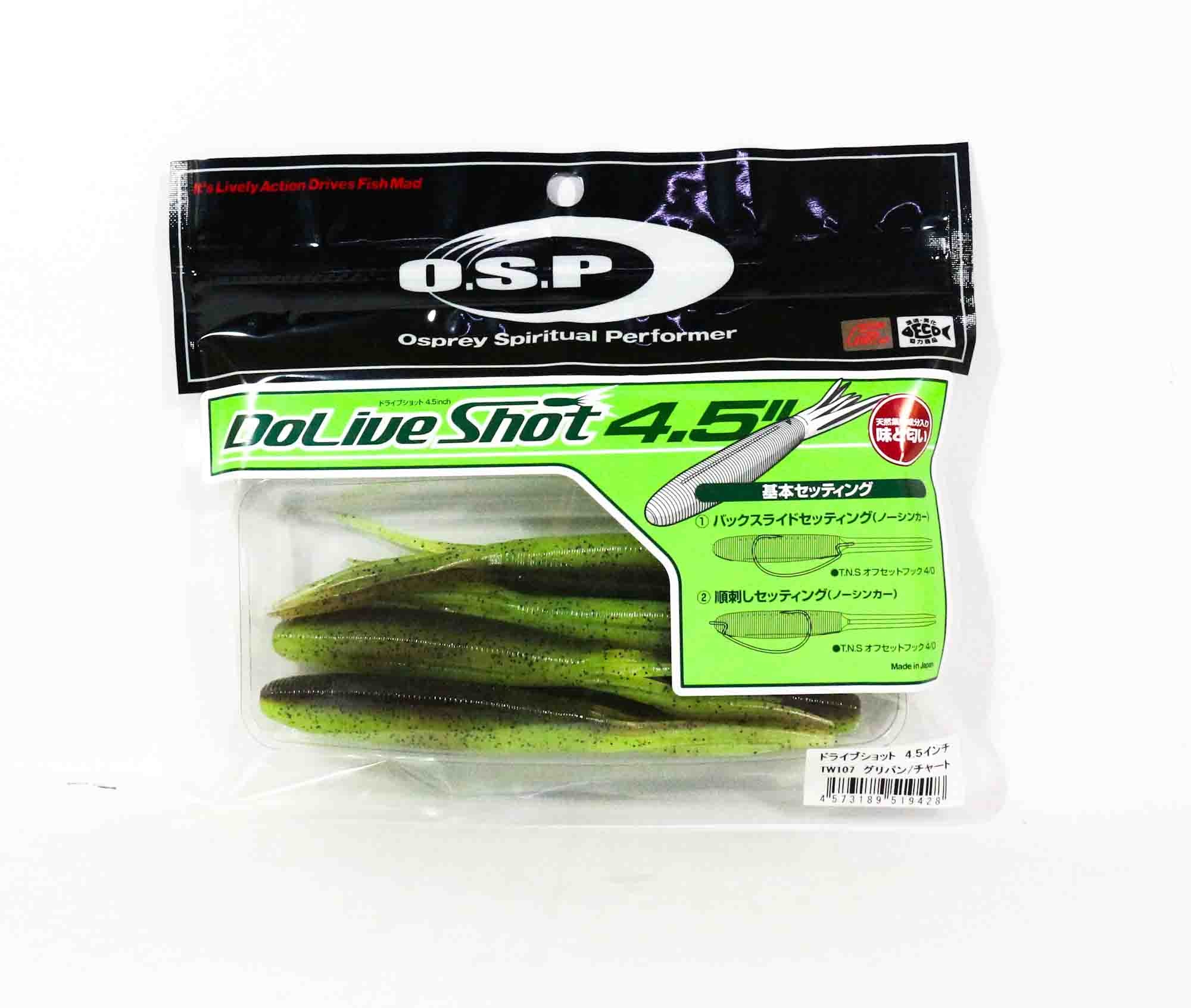 OSP Soft Lure Dolive Shot 4.5 Inches TW-107 (9428)