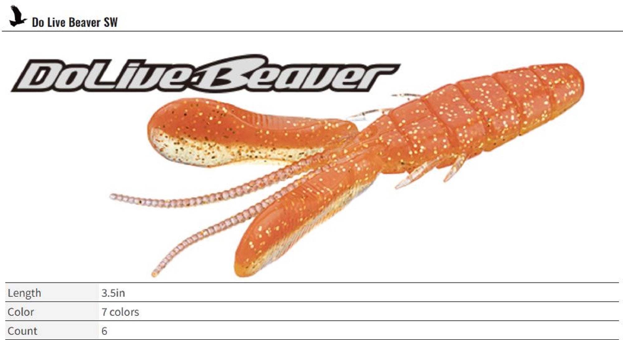 OSP Soft Lure Dolive Beaver SW 3.5 Inches TW-209 (1207)