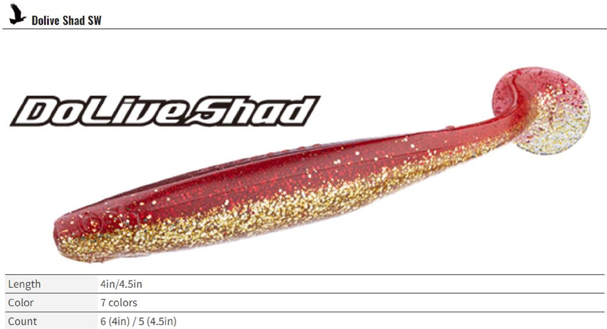 OSP Soft Lure Dolive Shad SW 4 Inches TW-210 (1221)
