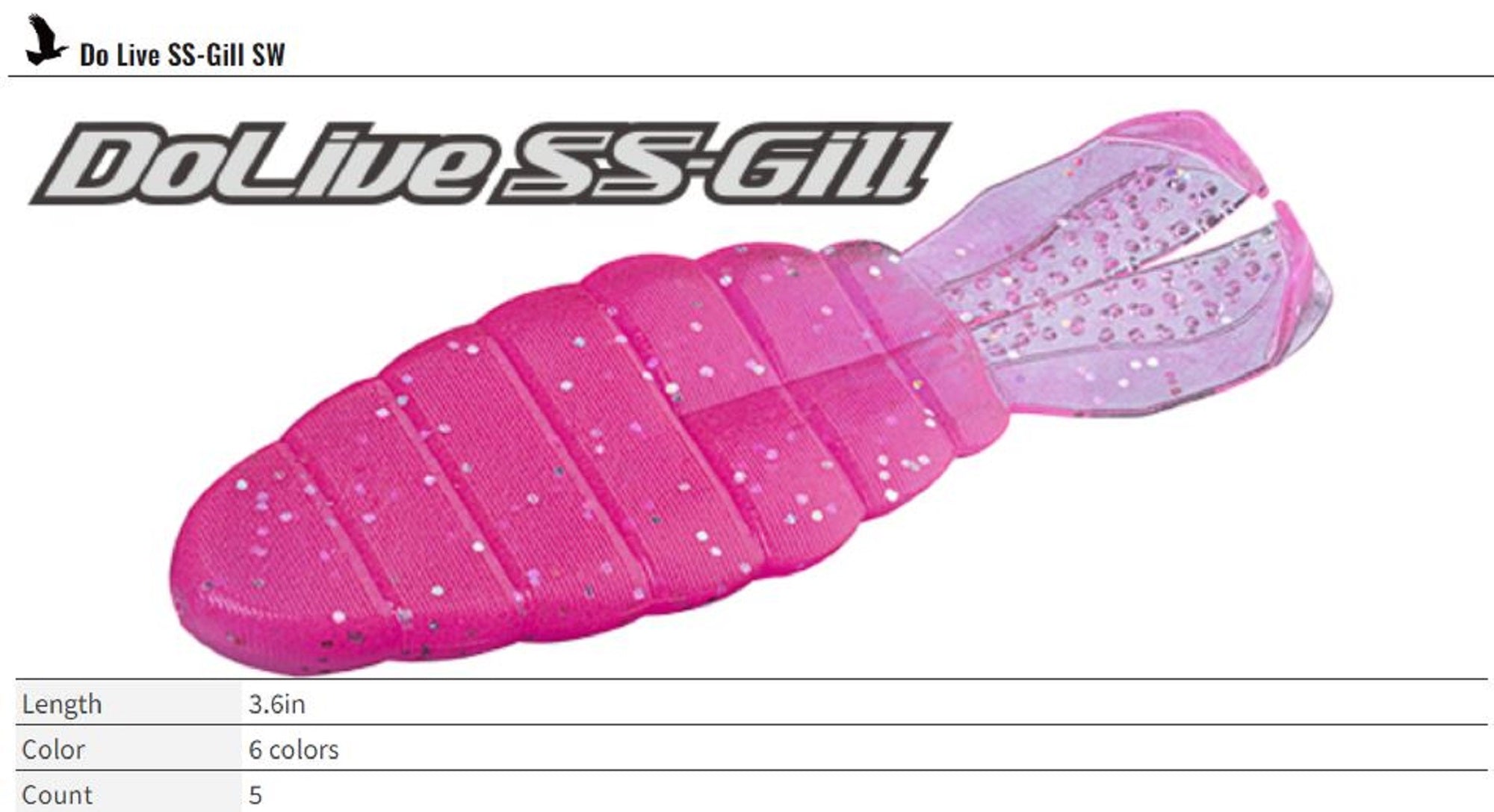 OSP Soft Lure Dolive SS Gill SW 3.6 Inches TW-211 (1306)