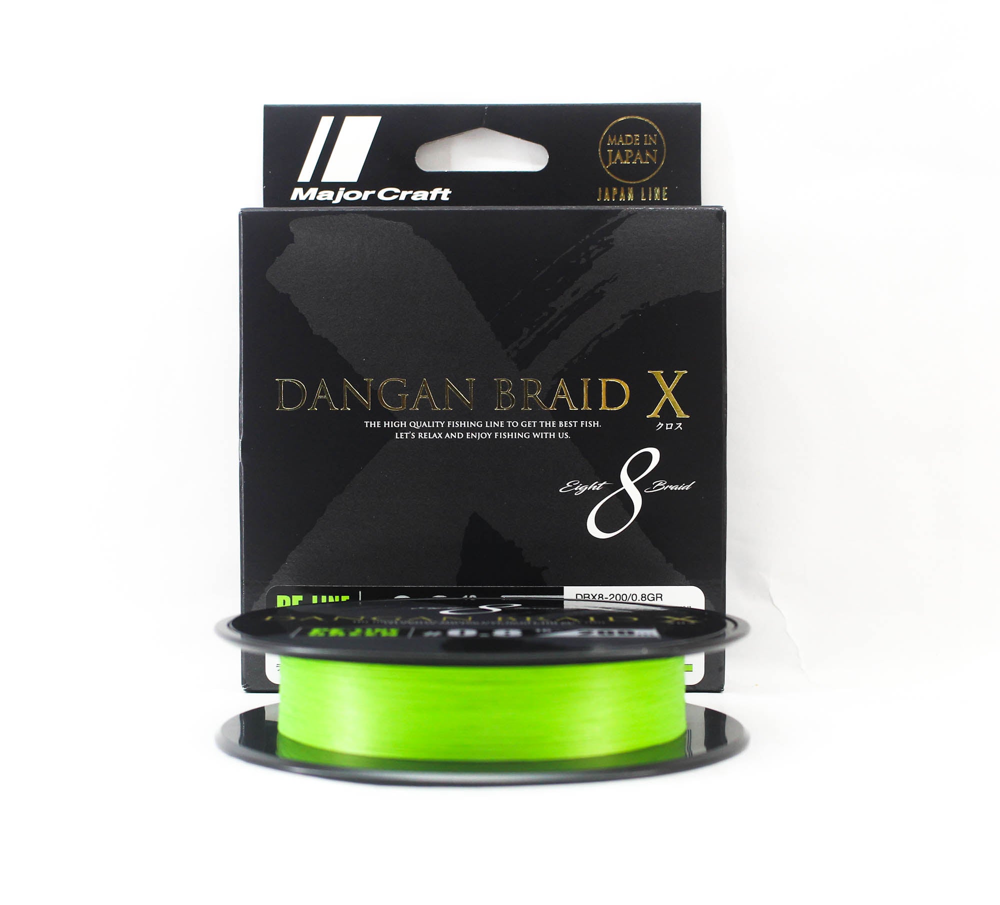 Major Craft Dangan Braid X Line X8 200m P.E 0.8 Green DBX8 200/0.8GR (2392)