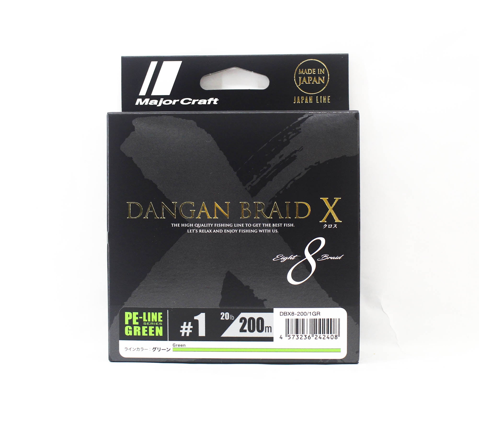 Major Craft Dangan Braid X Line X8 200m P.E 1 Green DBX8 200/1GR (2408)