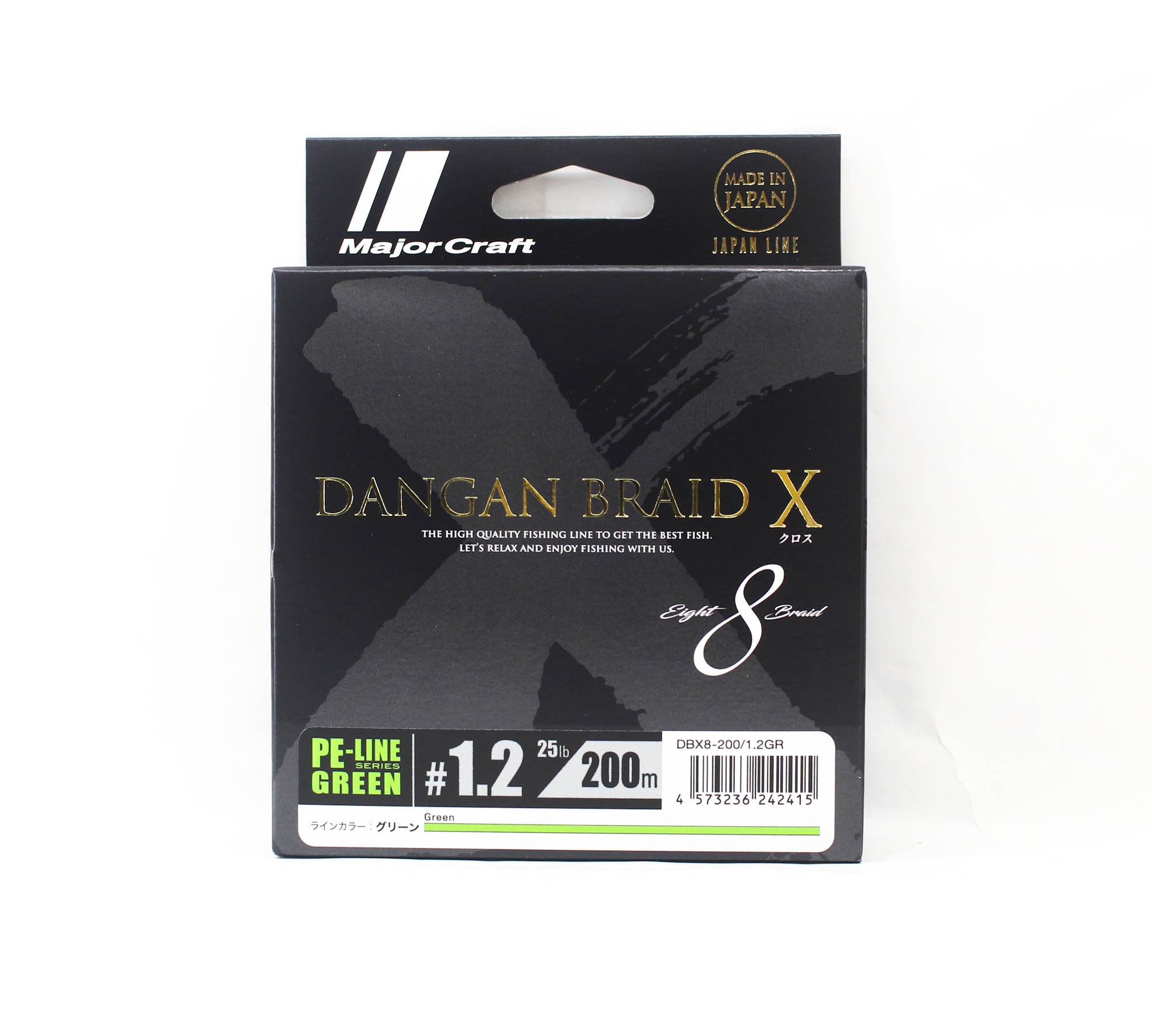 Major Craft Dangan Braid X Line X8 200m P.E 1.2 Green DBX8 200/1.2GR (2415)