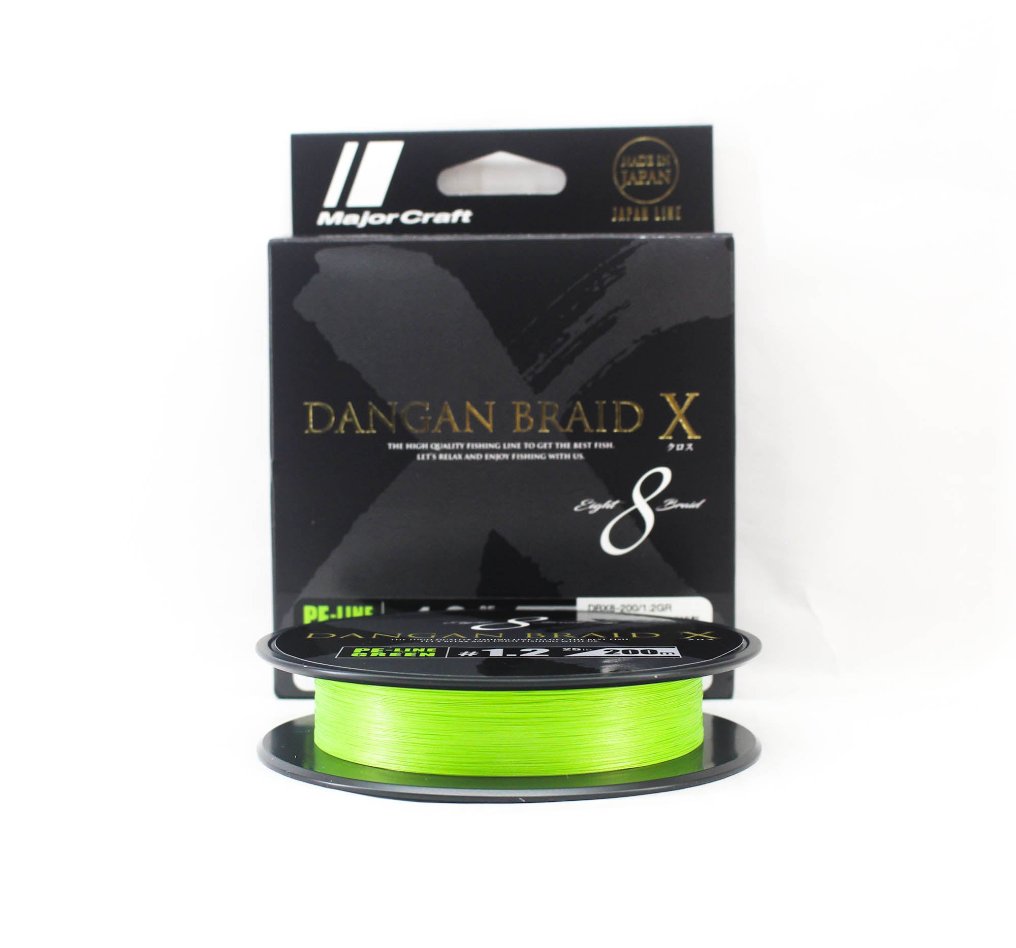 Major Craft Dangan Braid X Line X8 200m P.E 1.2 Green DBX8 200/1.2GR (2415)