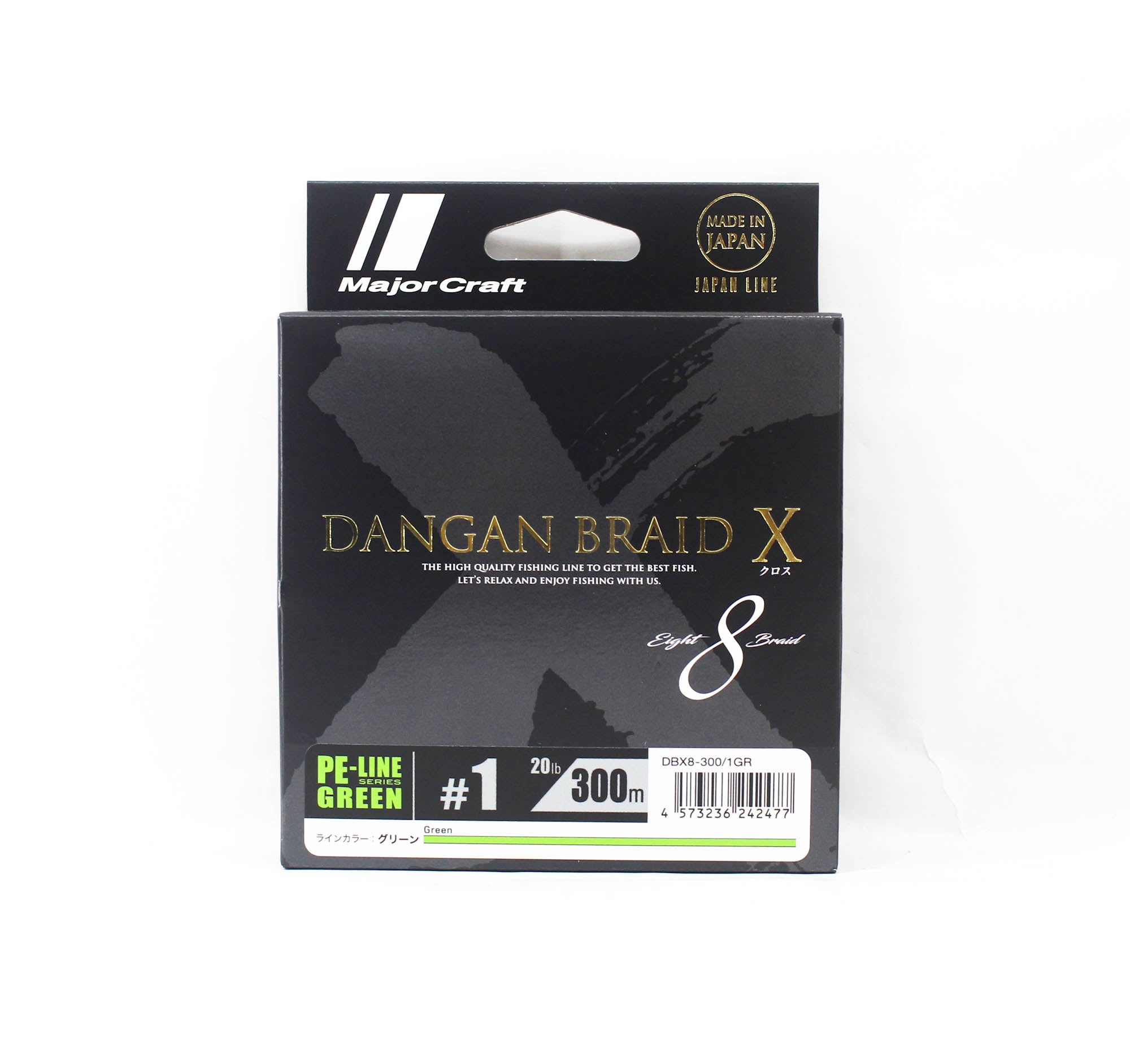 Major Craft Dangan Braid X Line X8 300m P.E 1 Green DBX8-300/1GR (2477)