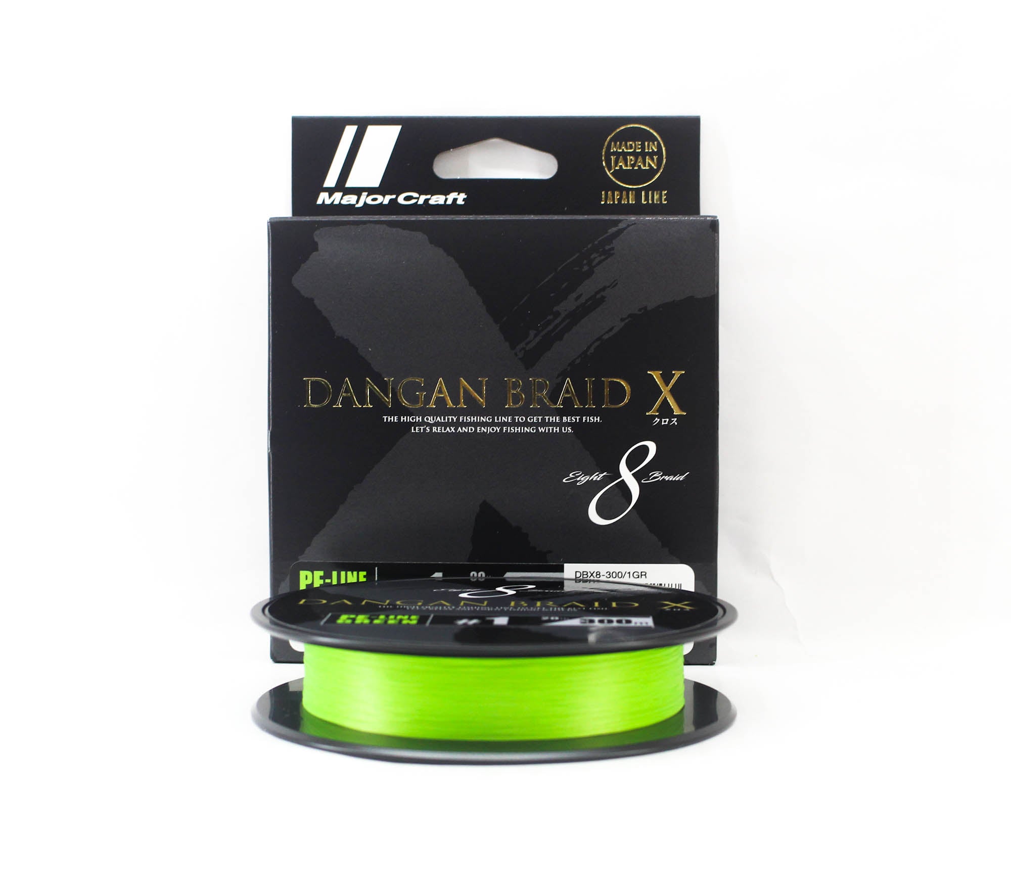 Major Craft Dangan Braid X Line X8 300m P.E 1 Green DBX8-300/1GR (2477)