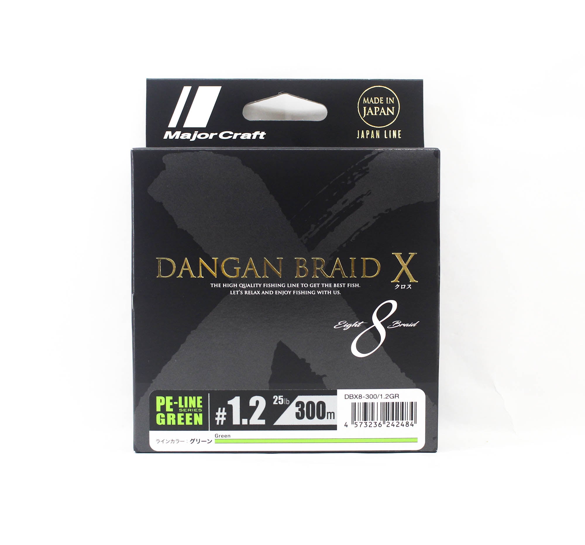 Major Craft Dangan Braid X Line X8 300m P.E 1.2 Green DBX8-300/1.2GR (2484)