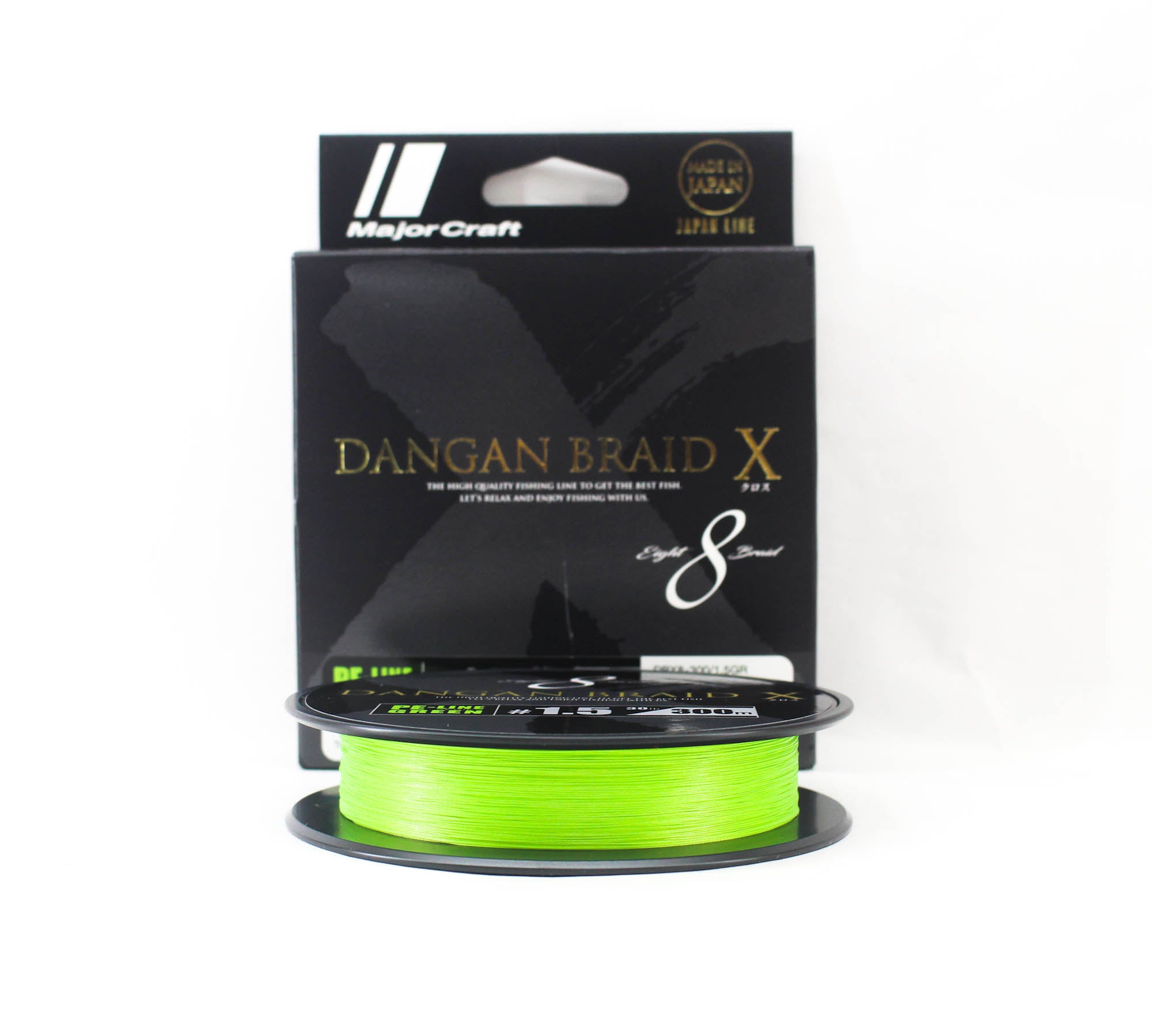 Major Craft Dangan Braid X Line X8 300m P.E 1.5 Green DBX8-300/1.5GR (2491)