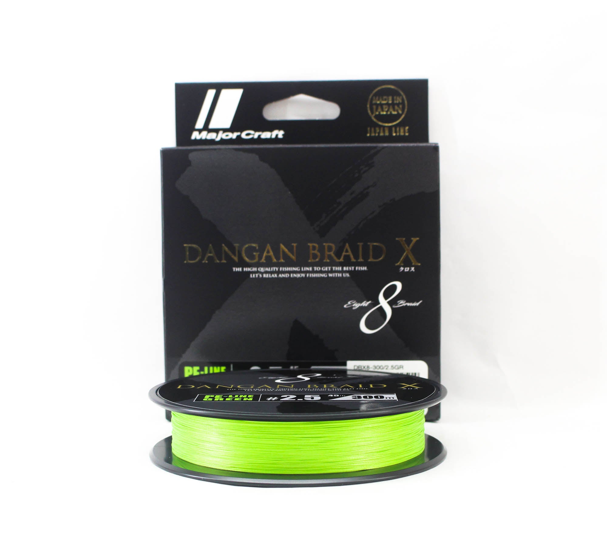 Major Craft Dangan Braid X Line X8 300m P.E 2.5 Green DBX8-300/2.5GR (2514)