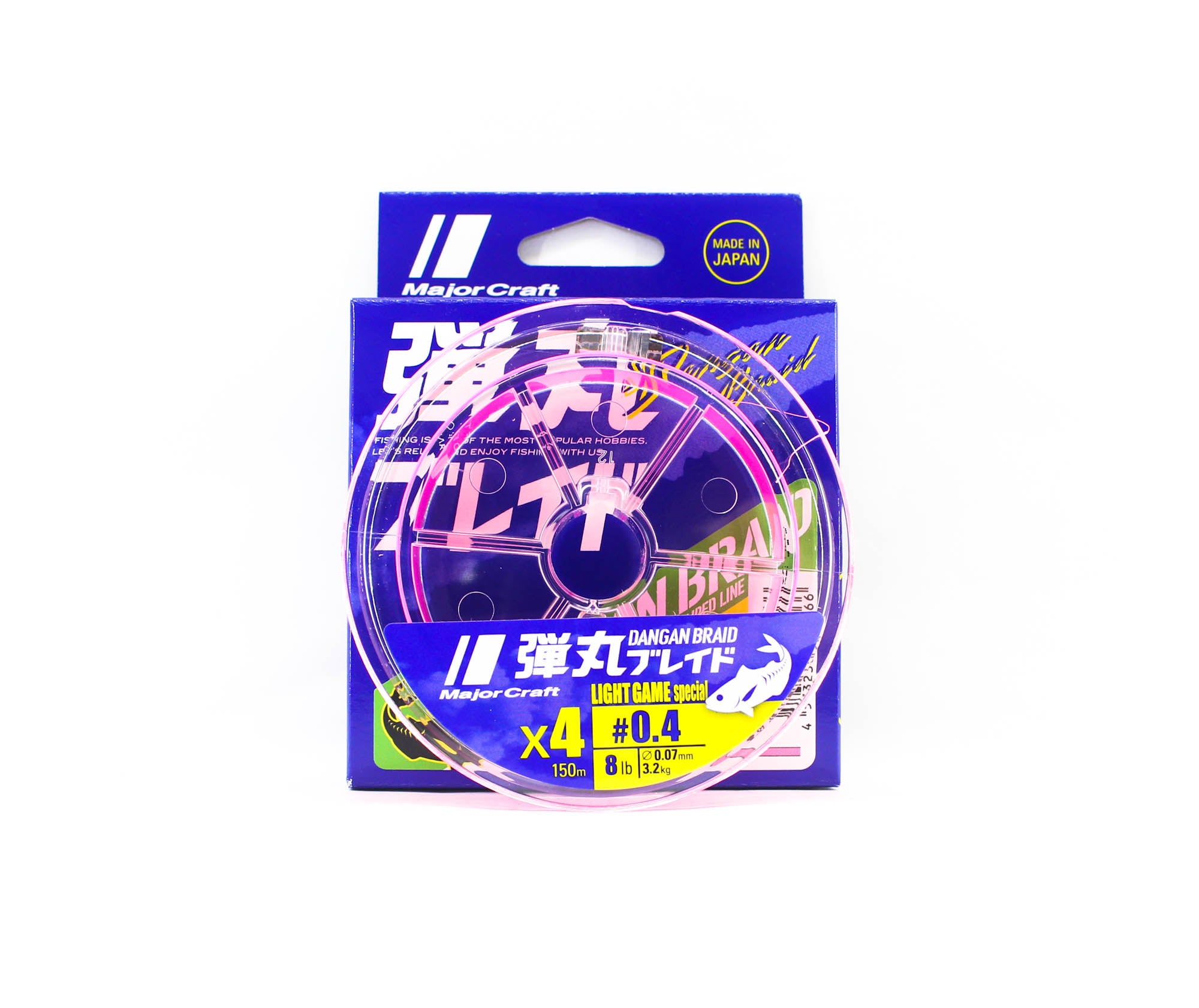 Major Craft Dangan Braid Line X4 150m P.E 0.4 Pink DBL4-150/0.4PK/8lb 6666