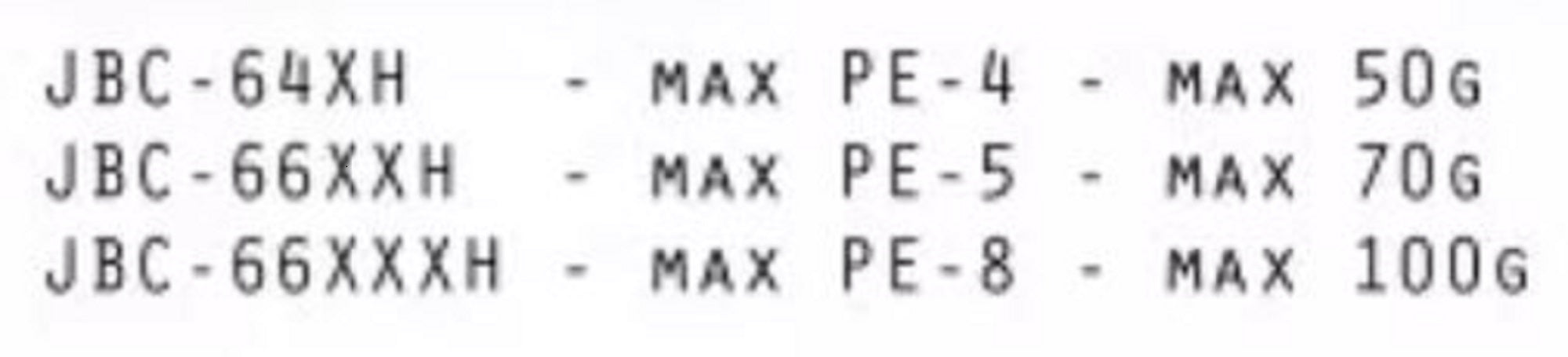 Feed Rod Baitcast Jungle JBC-66 XXXH P.E 8 Max (0519)