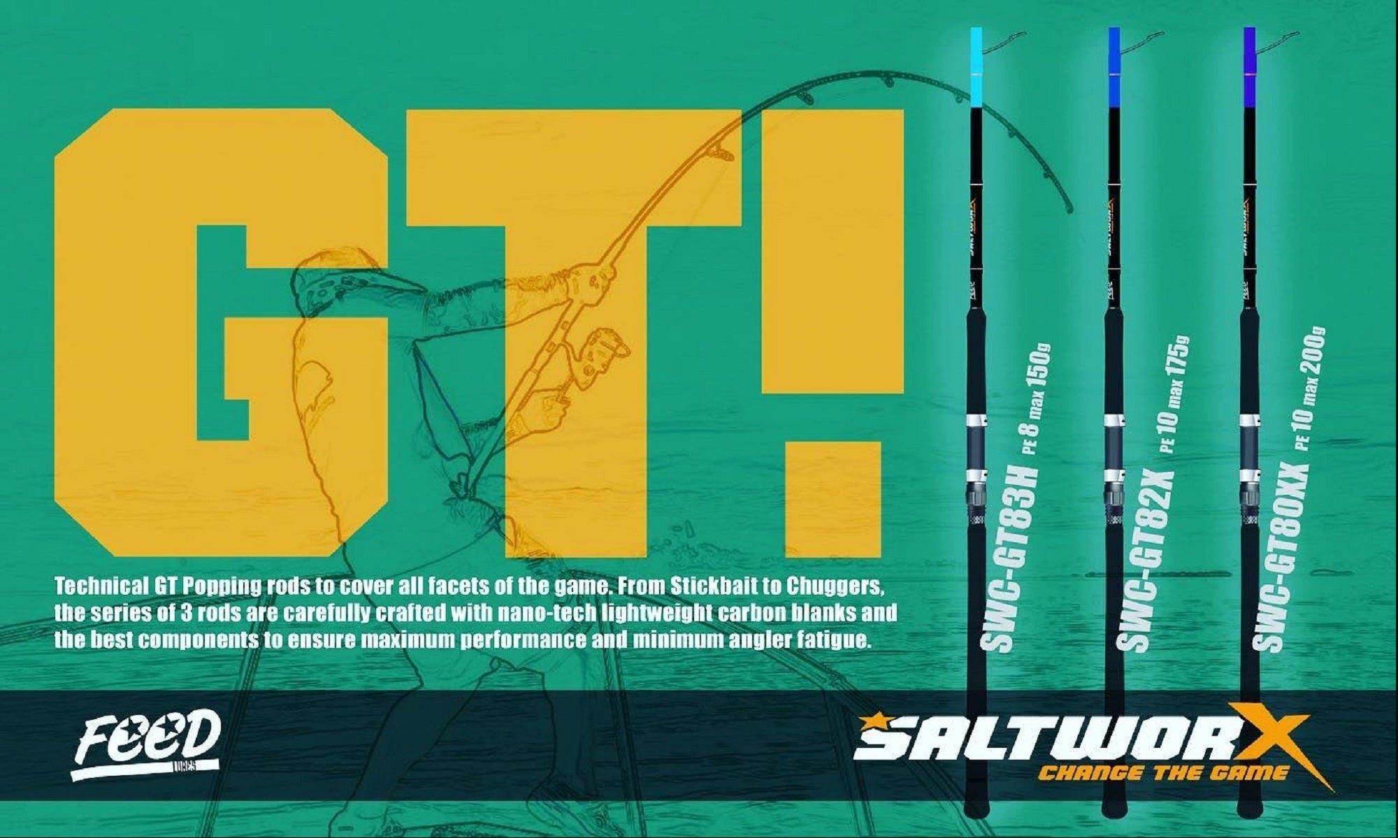 Feed Rod Spinning Salt Worx SWC-GT82 X (3695)