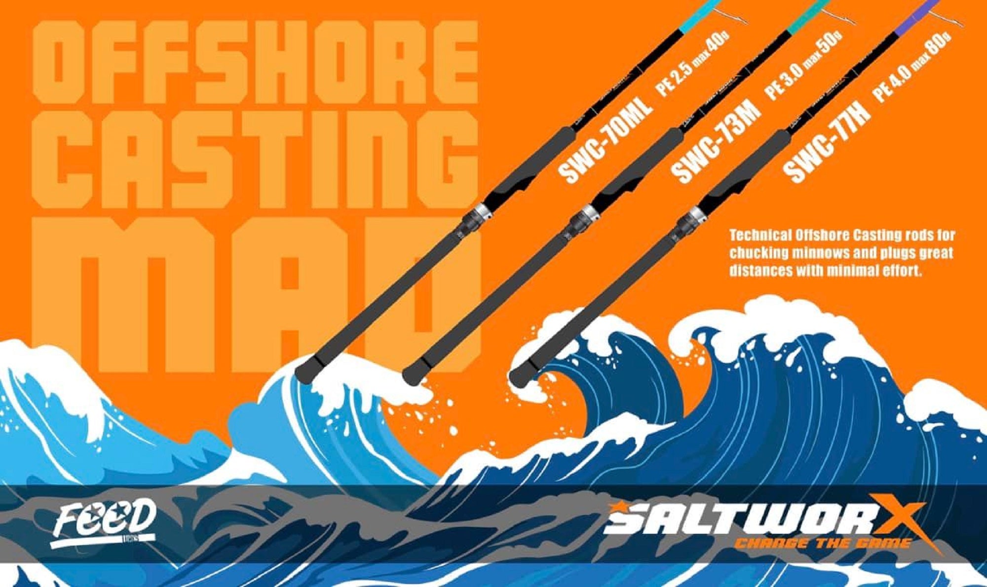 Feed Rod Spinning Salt Worx SWC-77 H (3725)