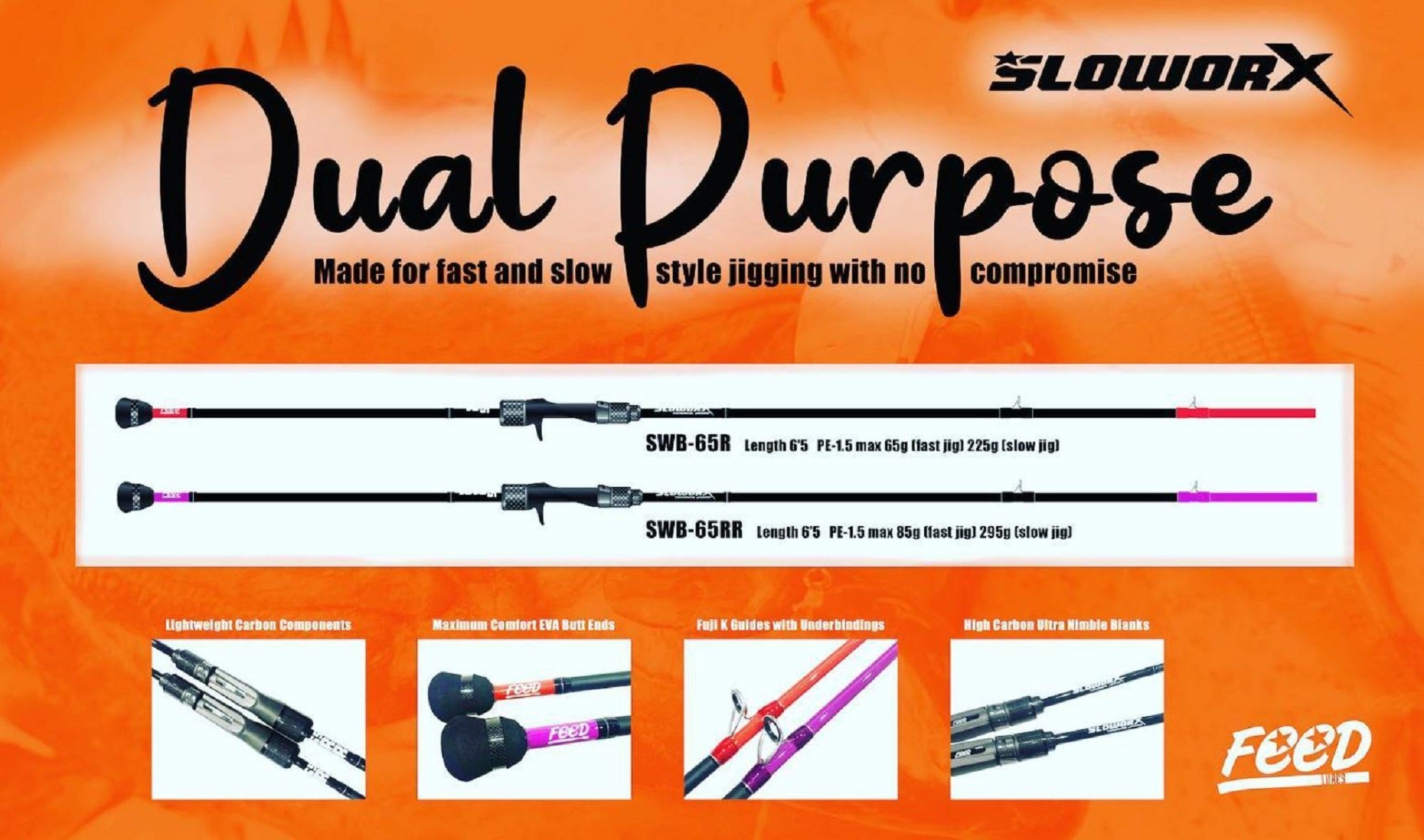 Feed Rod Baitcast Slow Worx SWB-65 RR (3794)