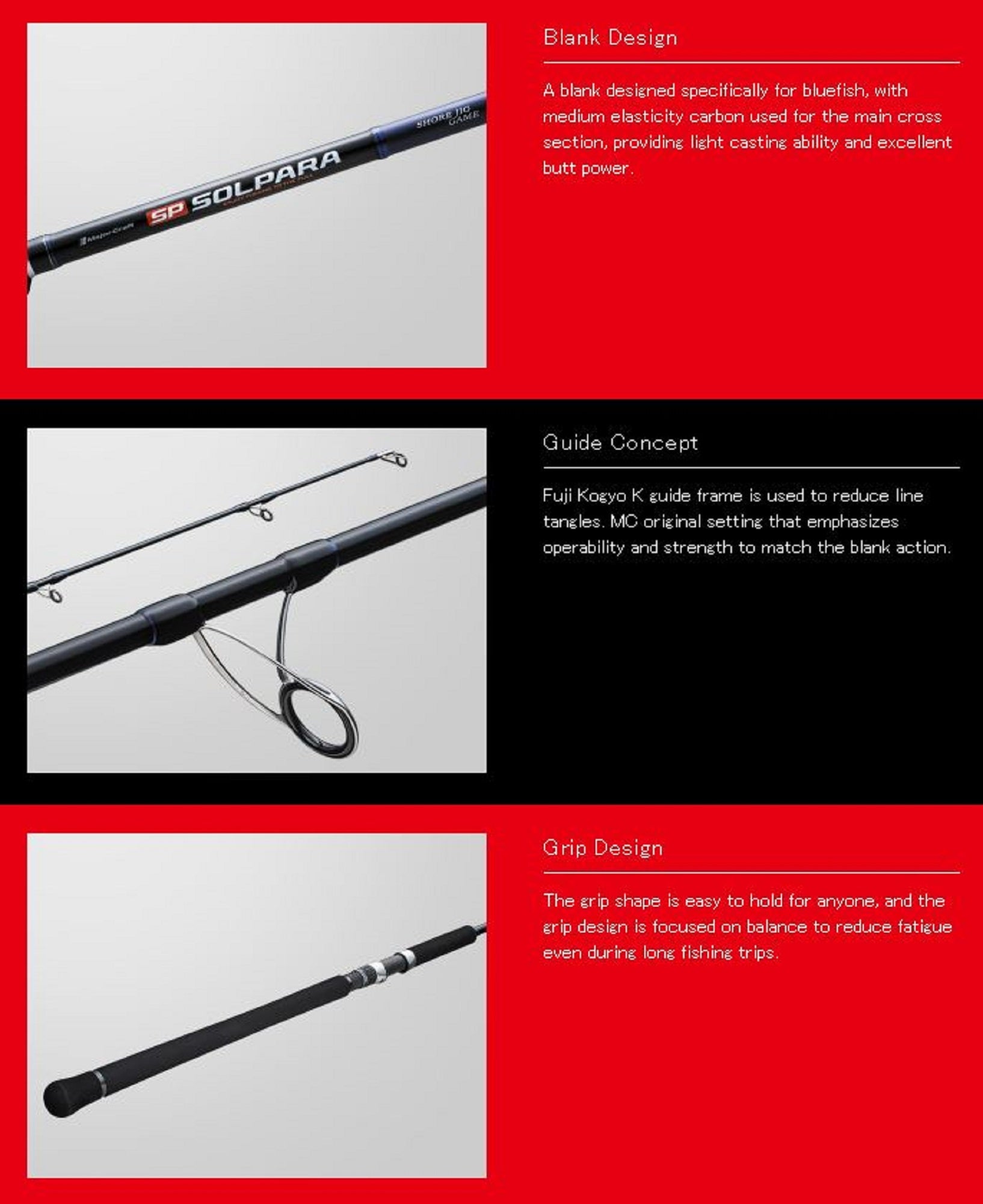 Major Craft Solpara Series Spinning Rod SPSJ 1002MH (8965)