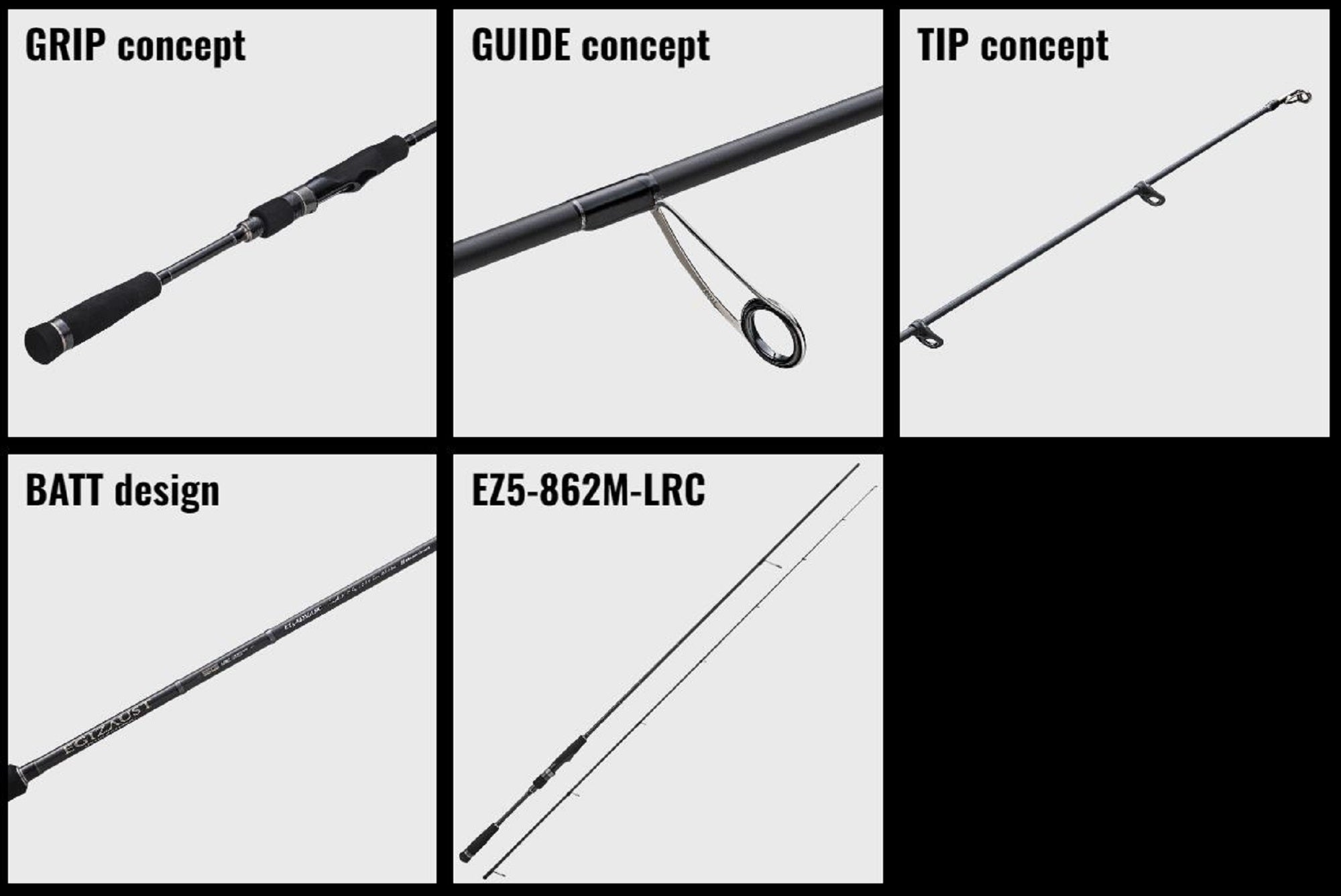 Major Craft 5G Egizaust Series Spinning Rod EZ5-862ML/LRC (2856)