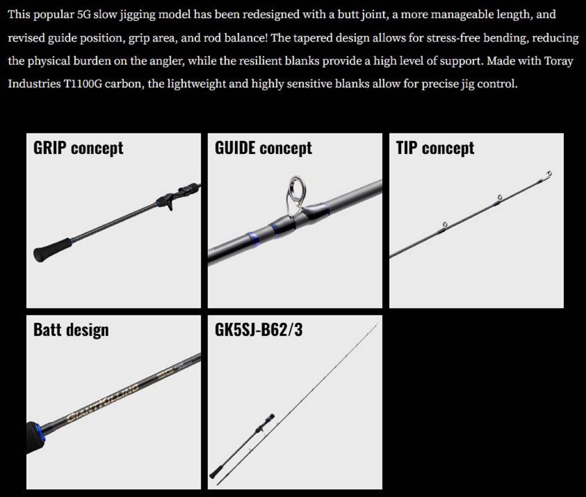 Major Craft 5G Giant Killing Series Baitcast Rod GK5SJ-B62/2 (4201)