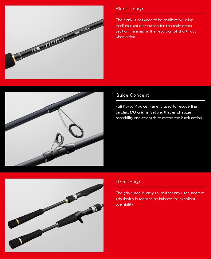 Major Craft 1G Tide Drift Series Spinning Rod TD1BS-S702M (5109)