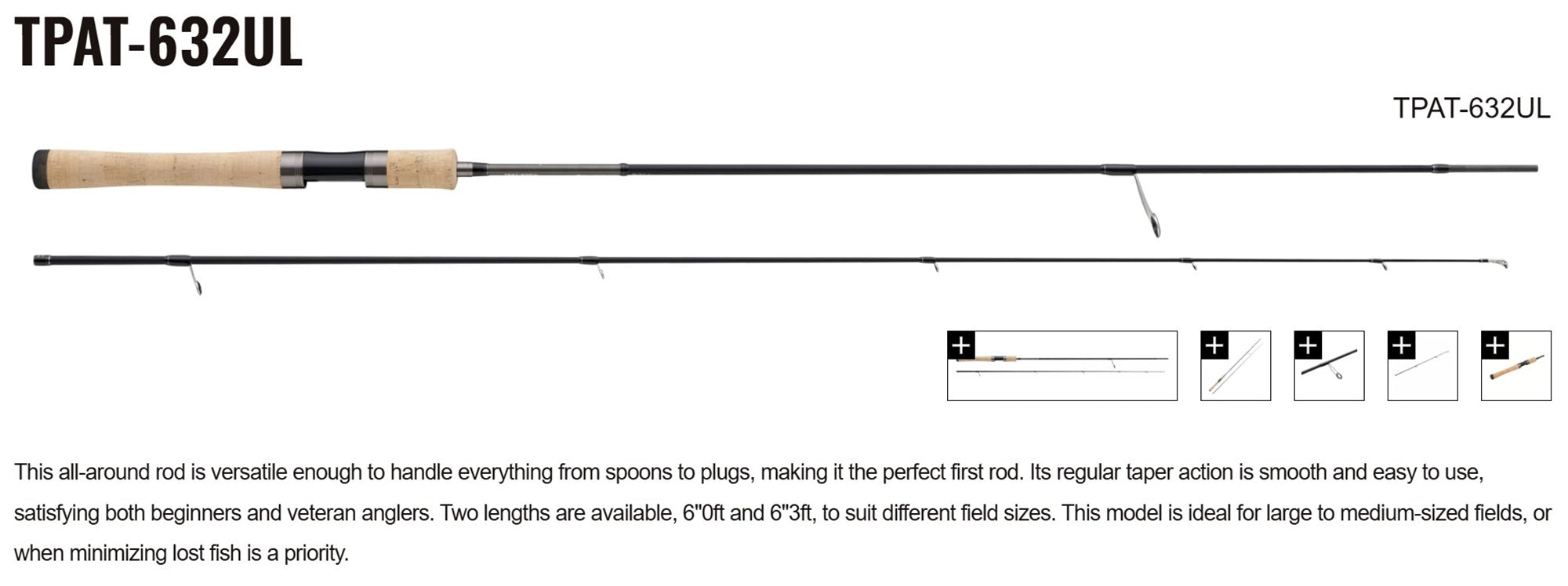 Sale Major Craft Trapara Area Trout Series Spinning Rod TPAT-632UL (7363)