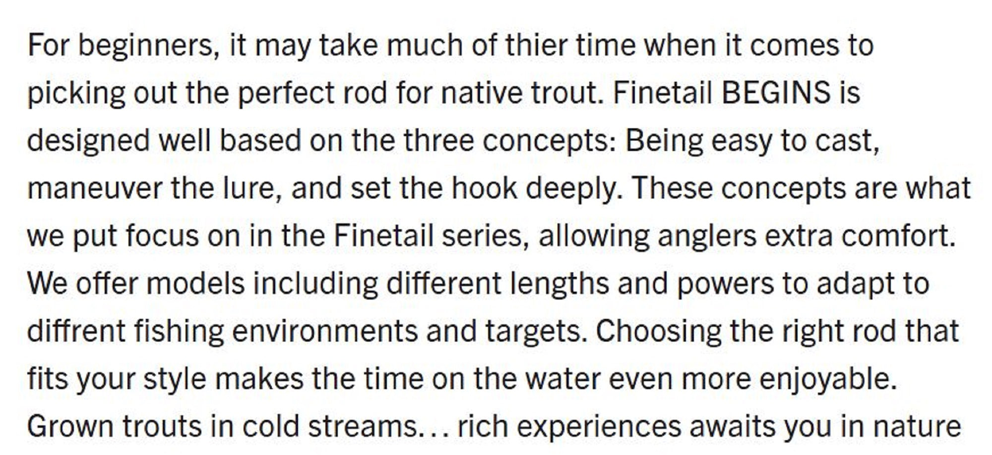 Major Craft Fine Tail Begins Series Spinning Rod FFB 762ML (7936)