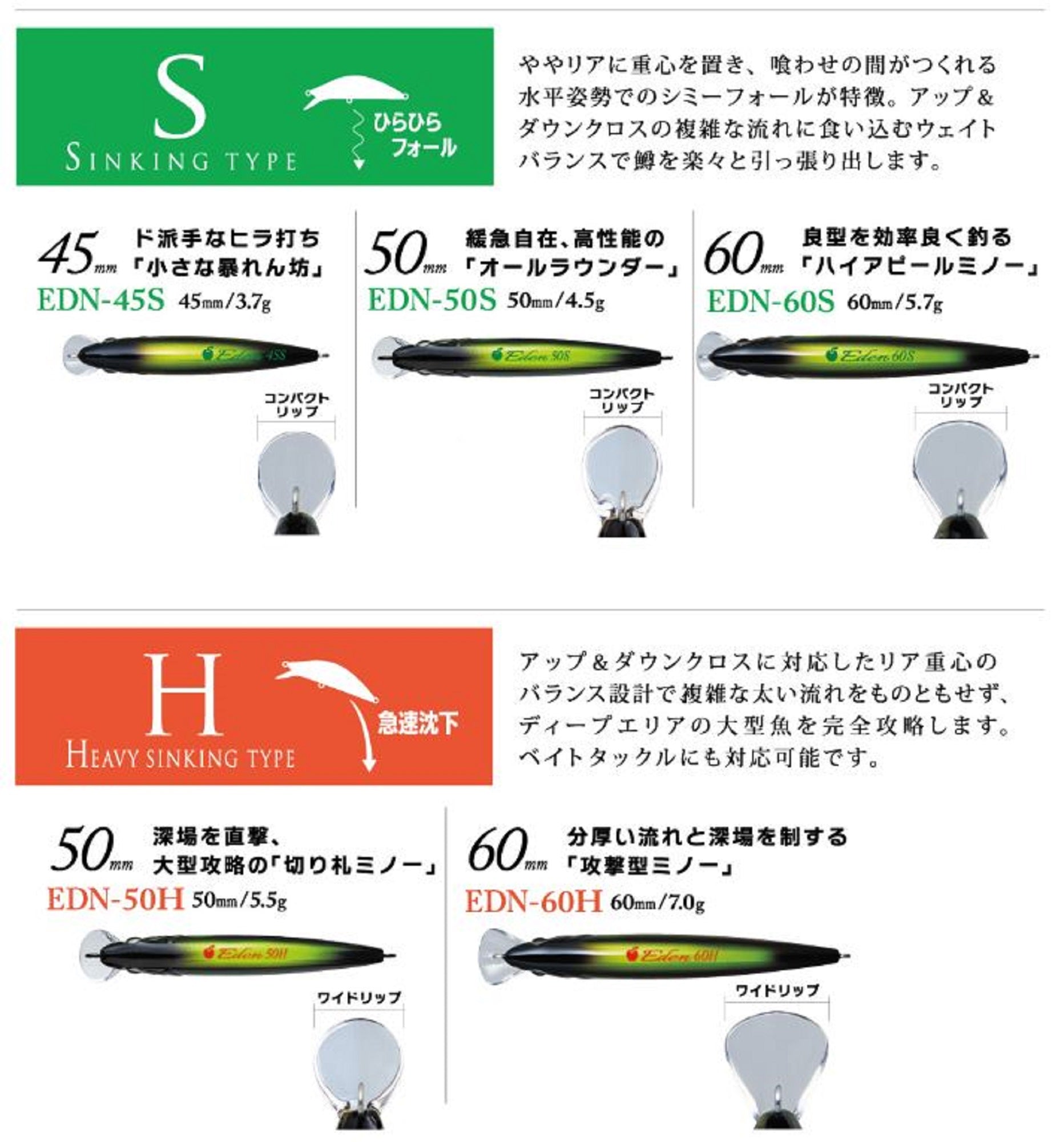 Major Craft Eden 45SS Sinking Lure 017 (0672)