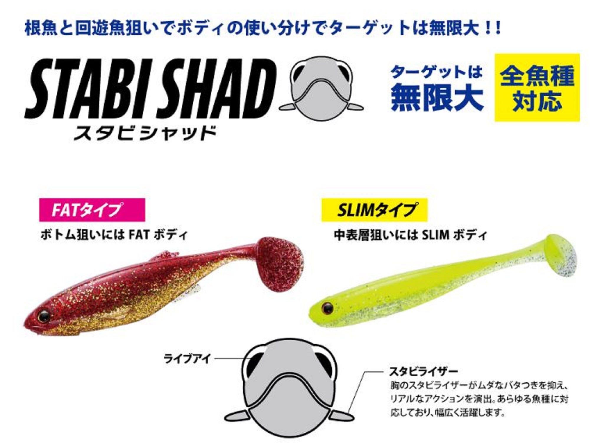 Major Craft Soft Plastic Lure 3.5 Inch Stabi Shad STB3.5L 021 (0090)